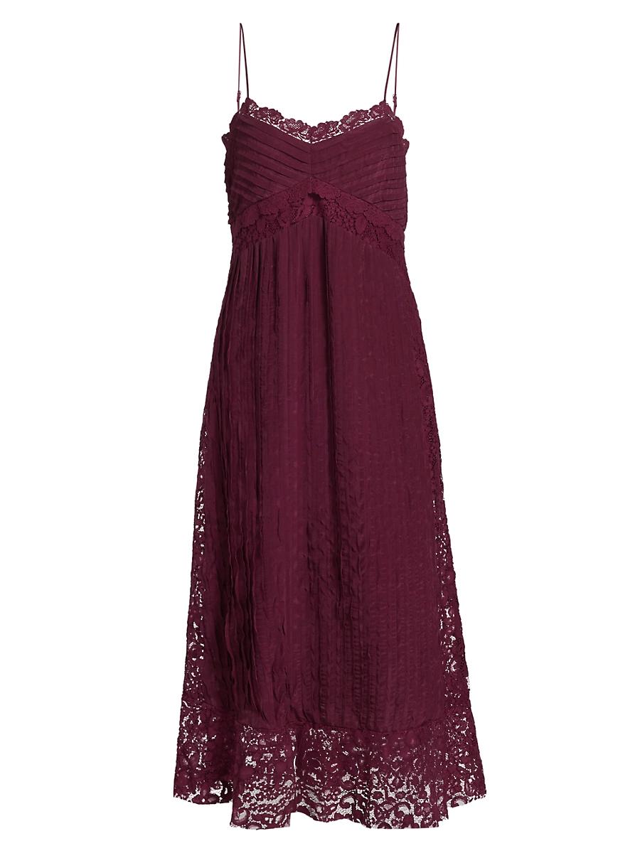 Womens Lace Sleeveless Midi-Dress Product Image
