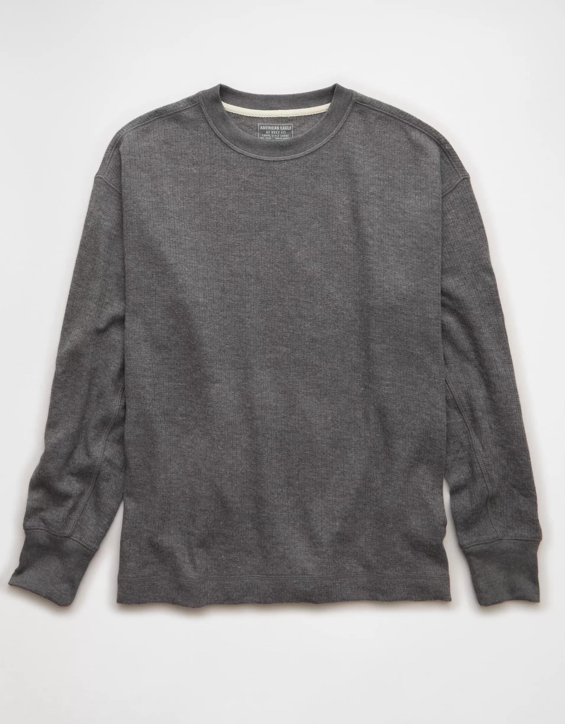 AE Boxy Washed Thermal Shirt Product Image