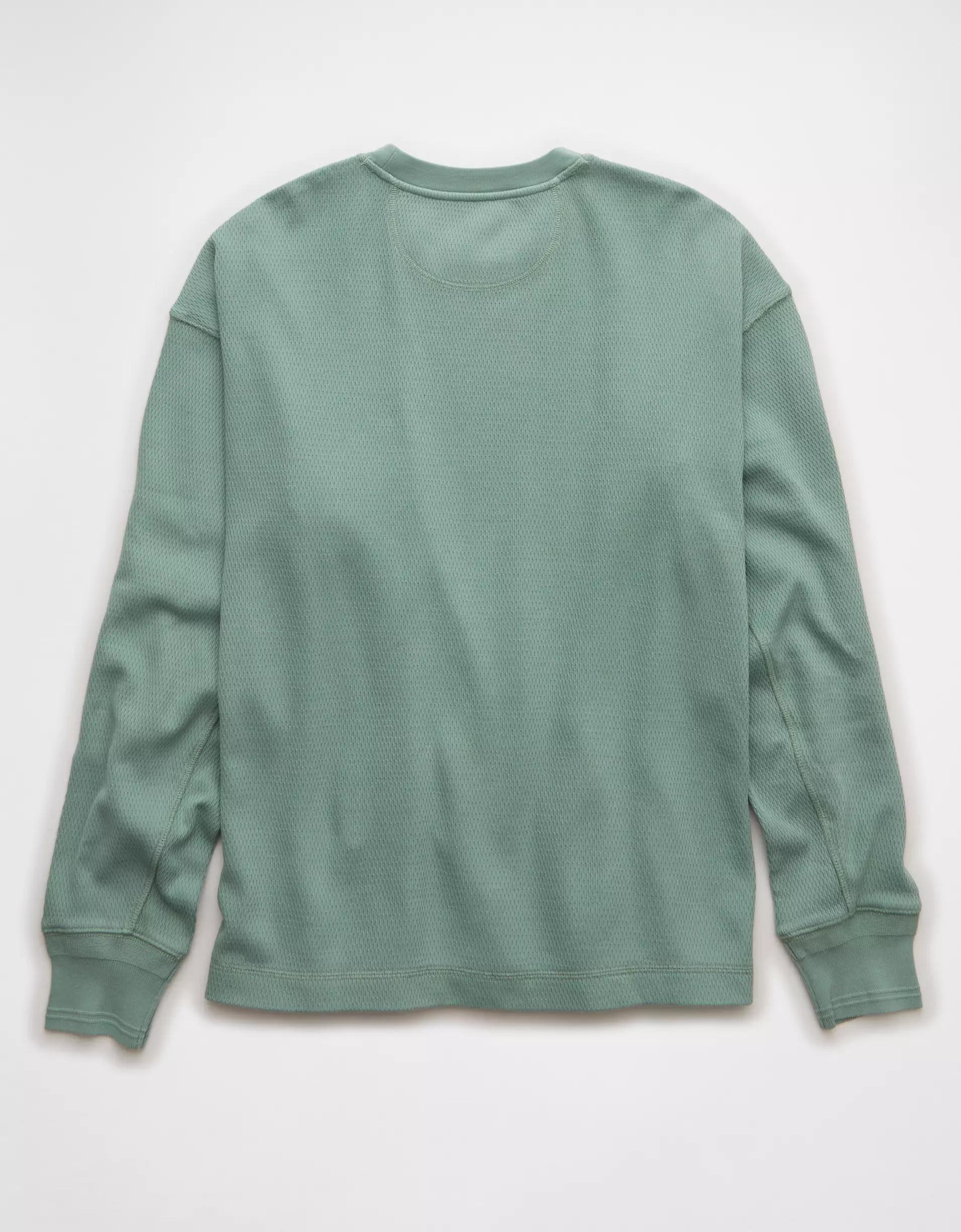AE Boxy Washed Thermal Shirt Product Image