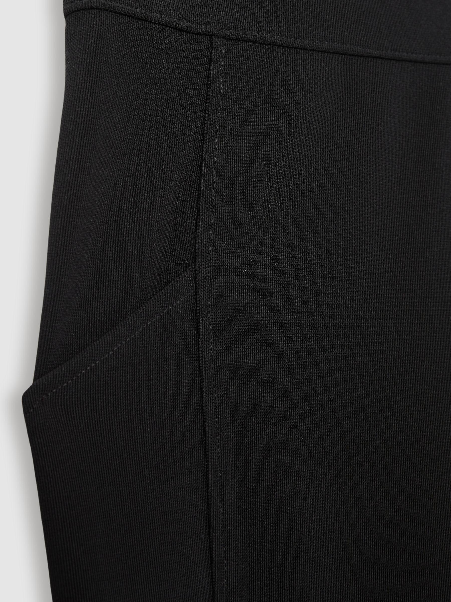 Panelled Jersey Skinny-Fit Trousers in Black Product Image