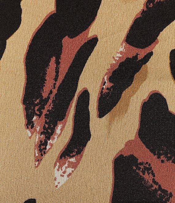 Never Fully Dressed Jaspre Leopard Print Wrap Midi Skirt Product Image