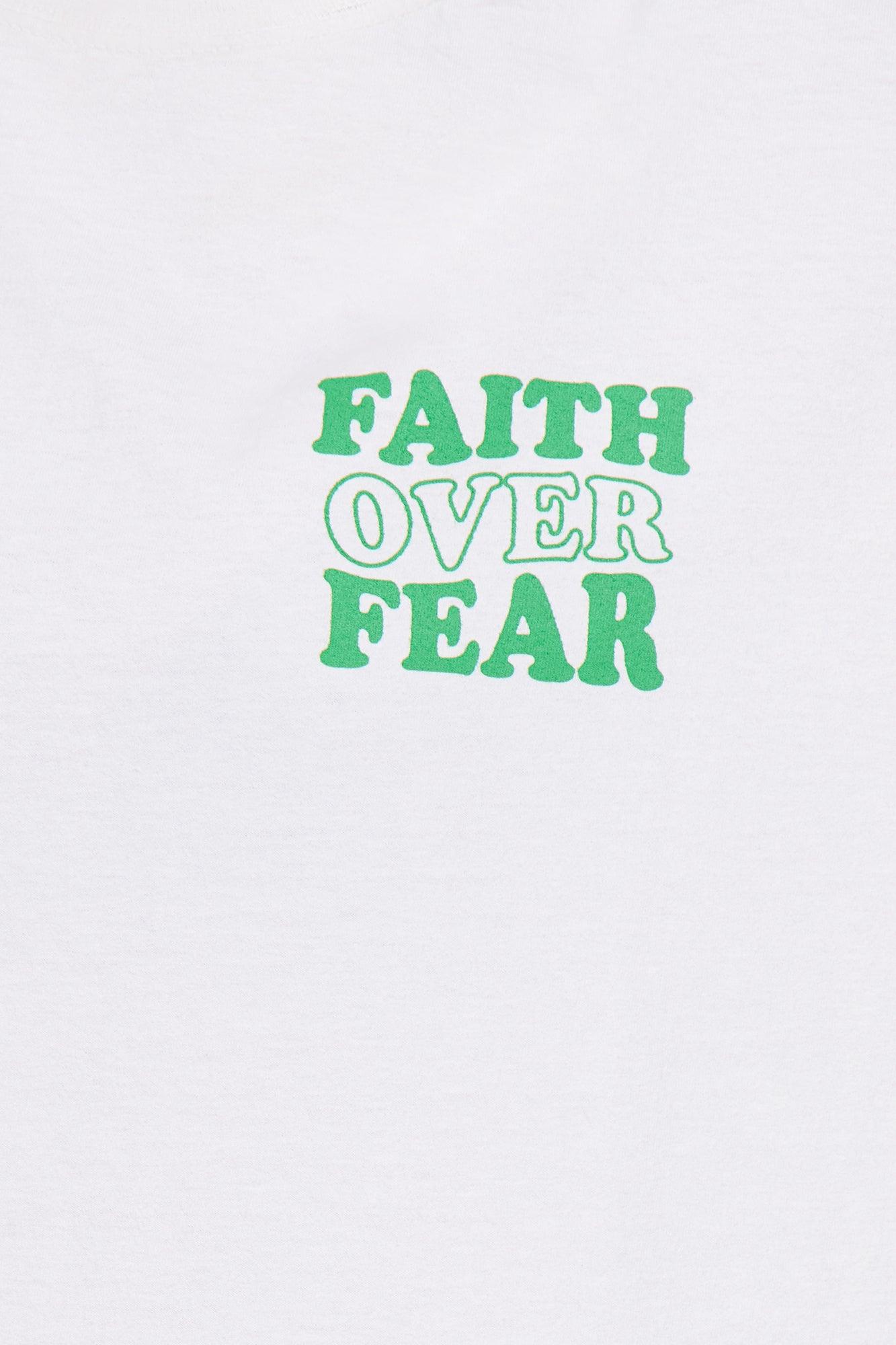 Faith Over Fear Always Washed Oversized Tee - Natural Product Image