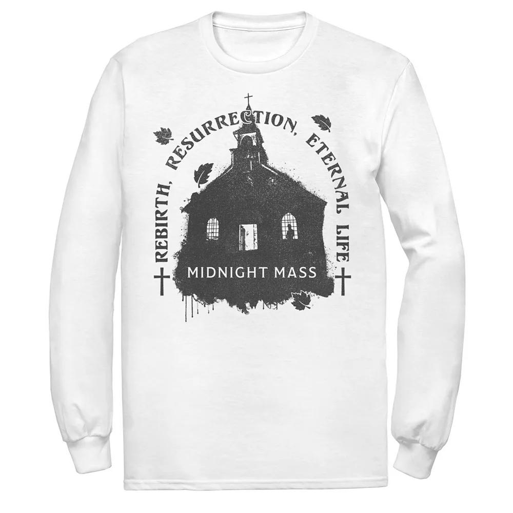 Men's Netflix Midnight Mass Rebirth Resurrection Eternal Life Church Long Sleeve Graphic Tee,  Product Image