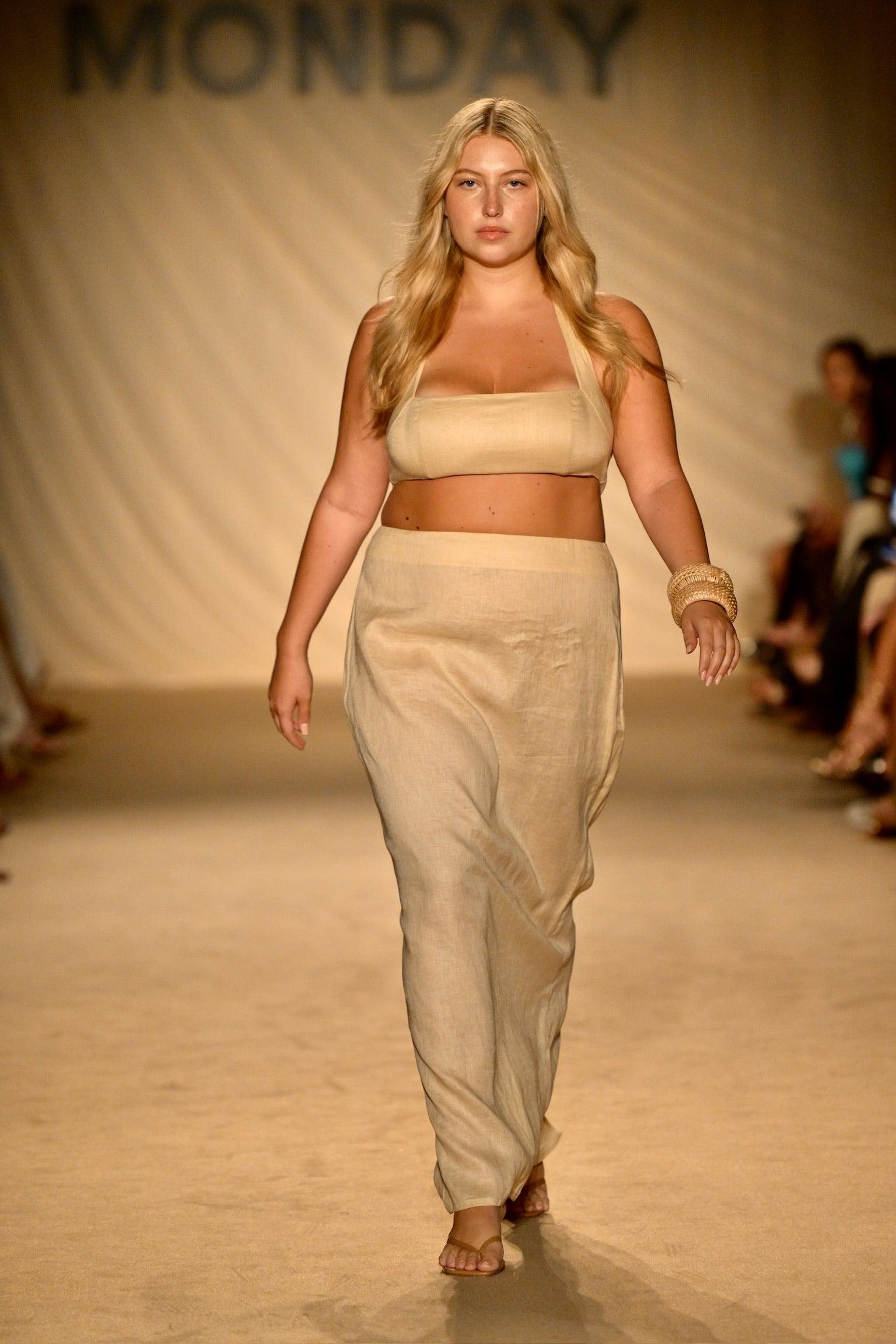 Fontelina Linen Skirt - Vanilla Linen Product Image