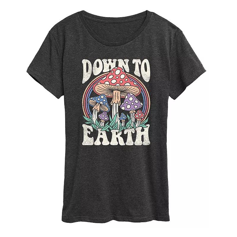 Women's Down To Earth Mushrooms Graphic Tee, Girl's,  Product Image