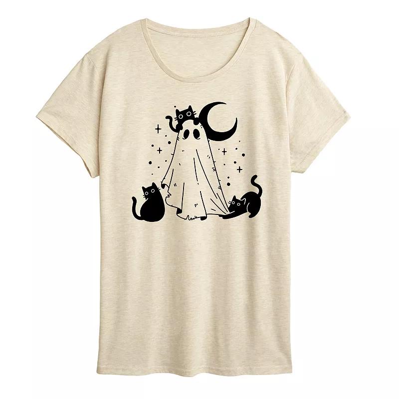 Women's Ghost and Cats Graphic Tee,  Product Image
