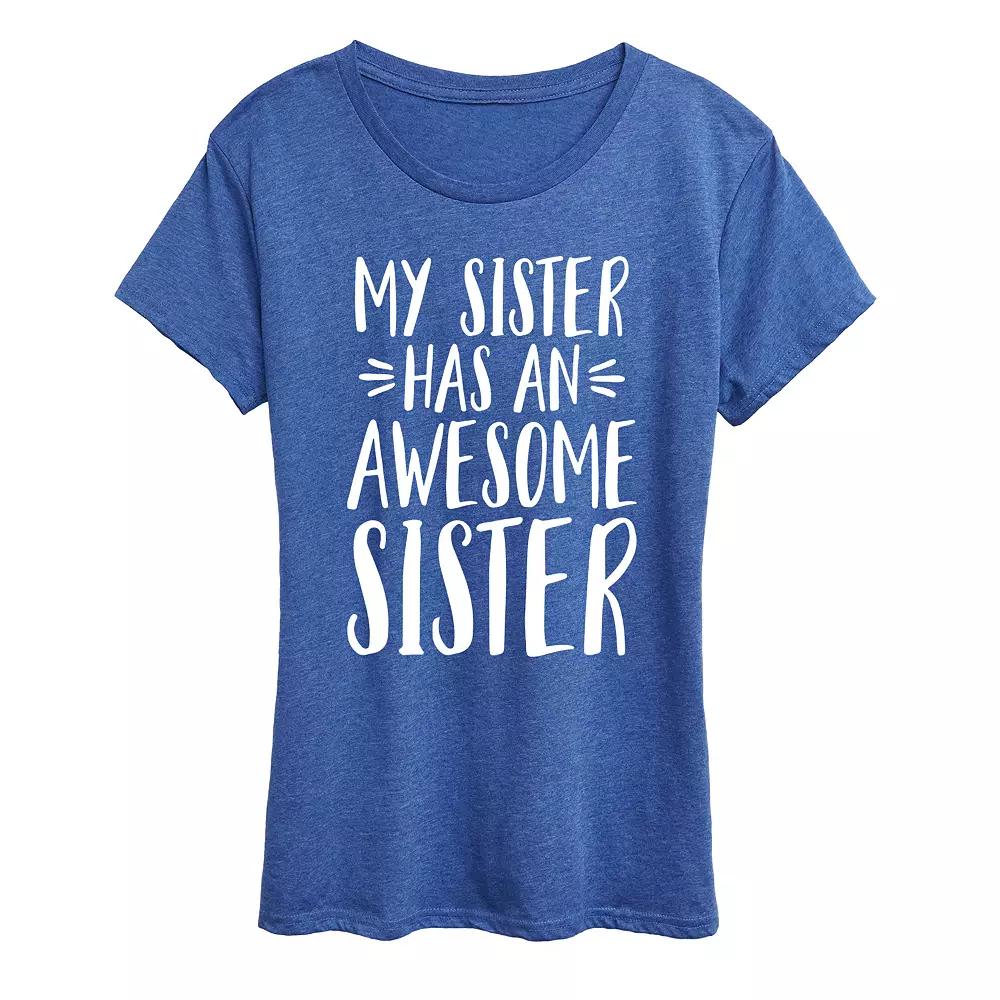Women's My Sister Has Awesome Sister Graphic Tee, Girl's,  Product Image