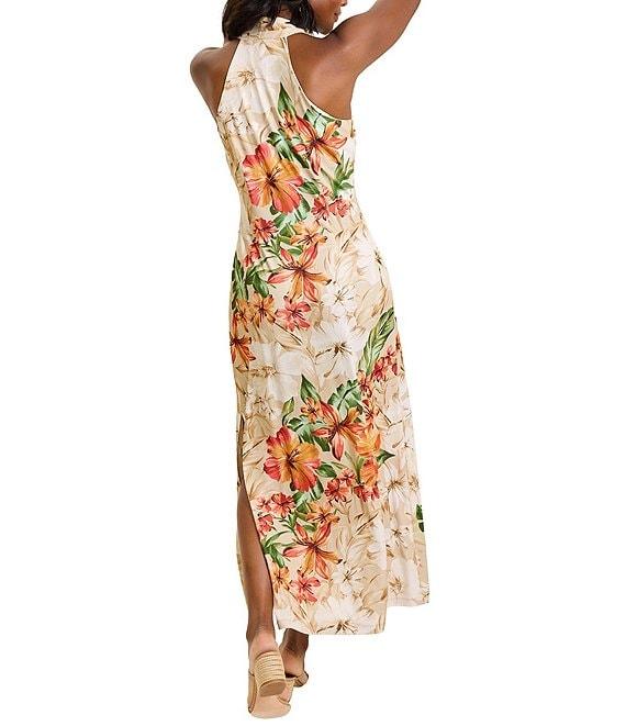 Tommy Bahama Sandy Solar Bloom Carmela Sheath V-Neck Sleeveless Maxi Dress Product Image