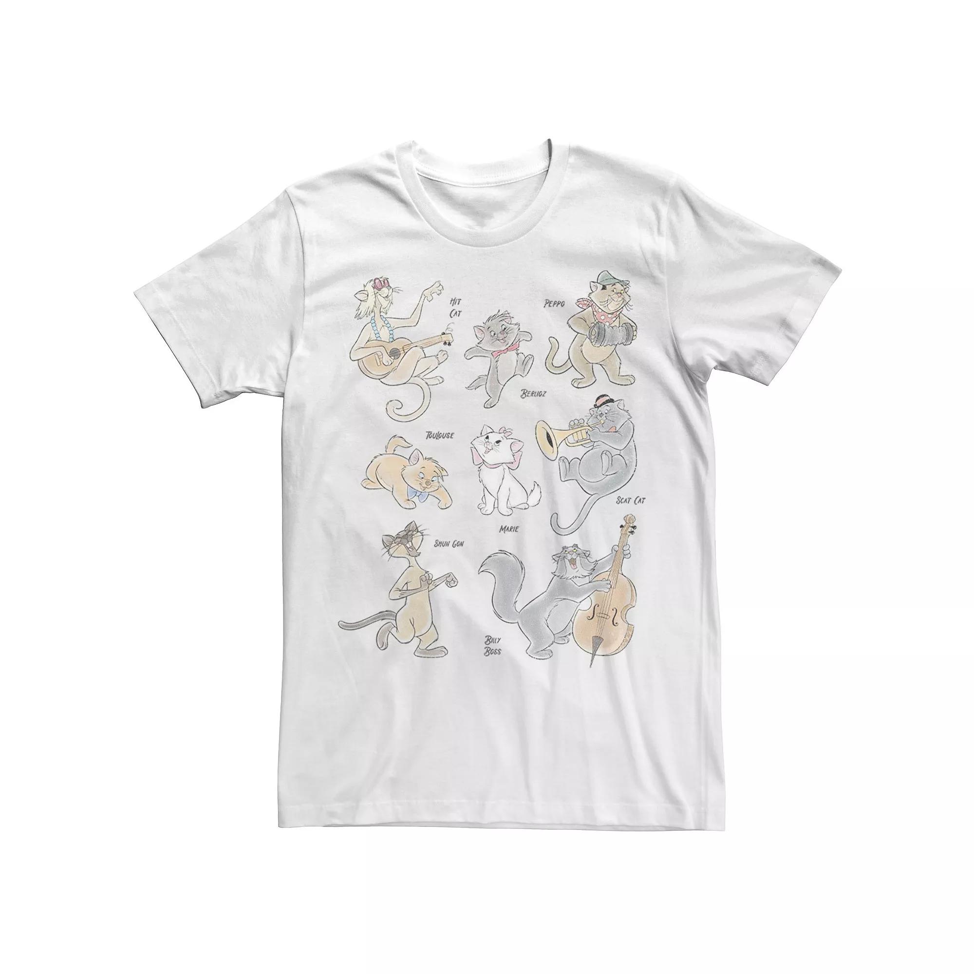 Disney's The Aristocats Men's All The Cats Tee,  Product Image
