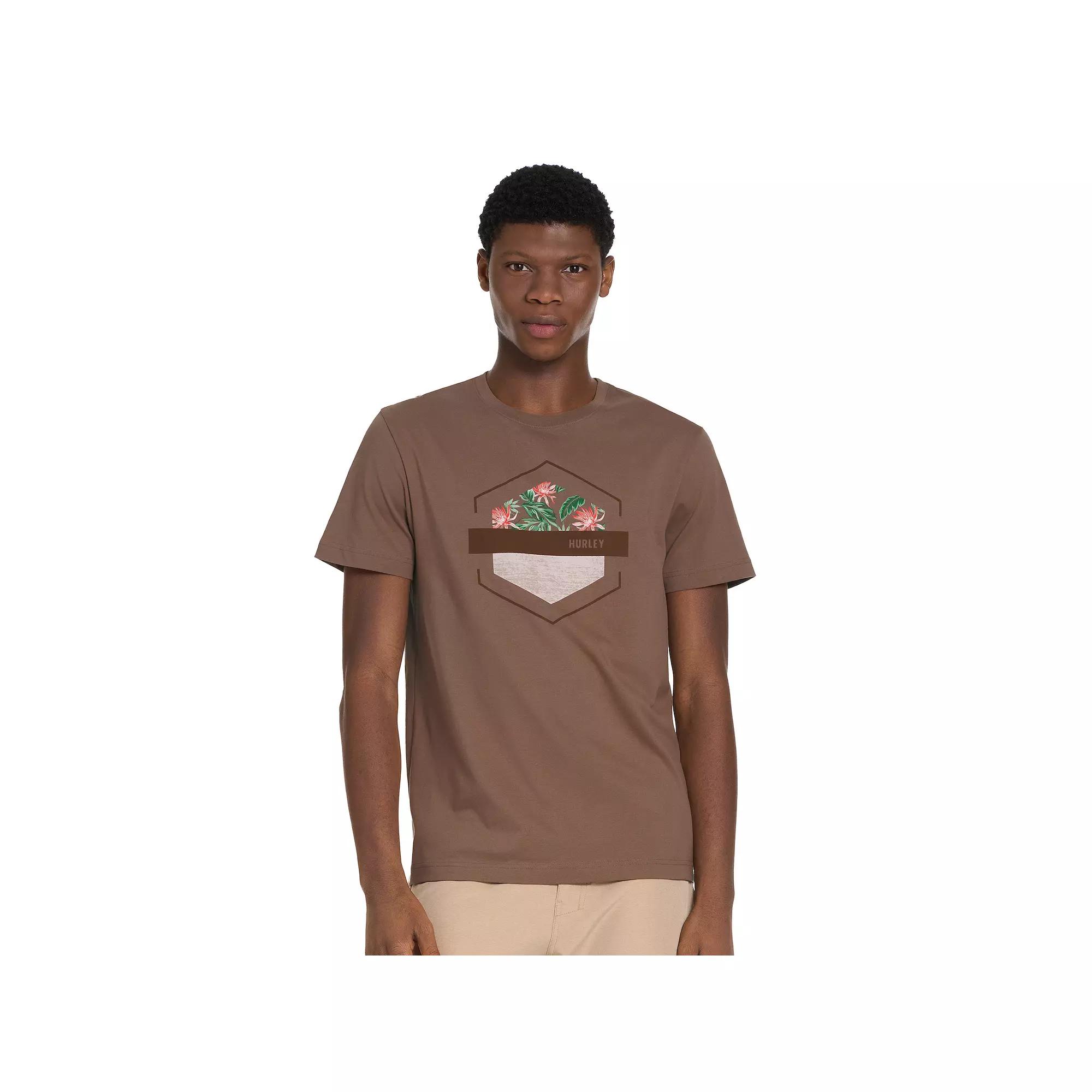 Men's Hurley Front Graphic Tee, Size: Medium, Roadside Beige Product Image