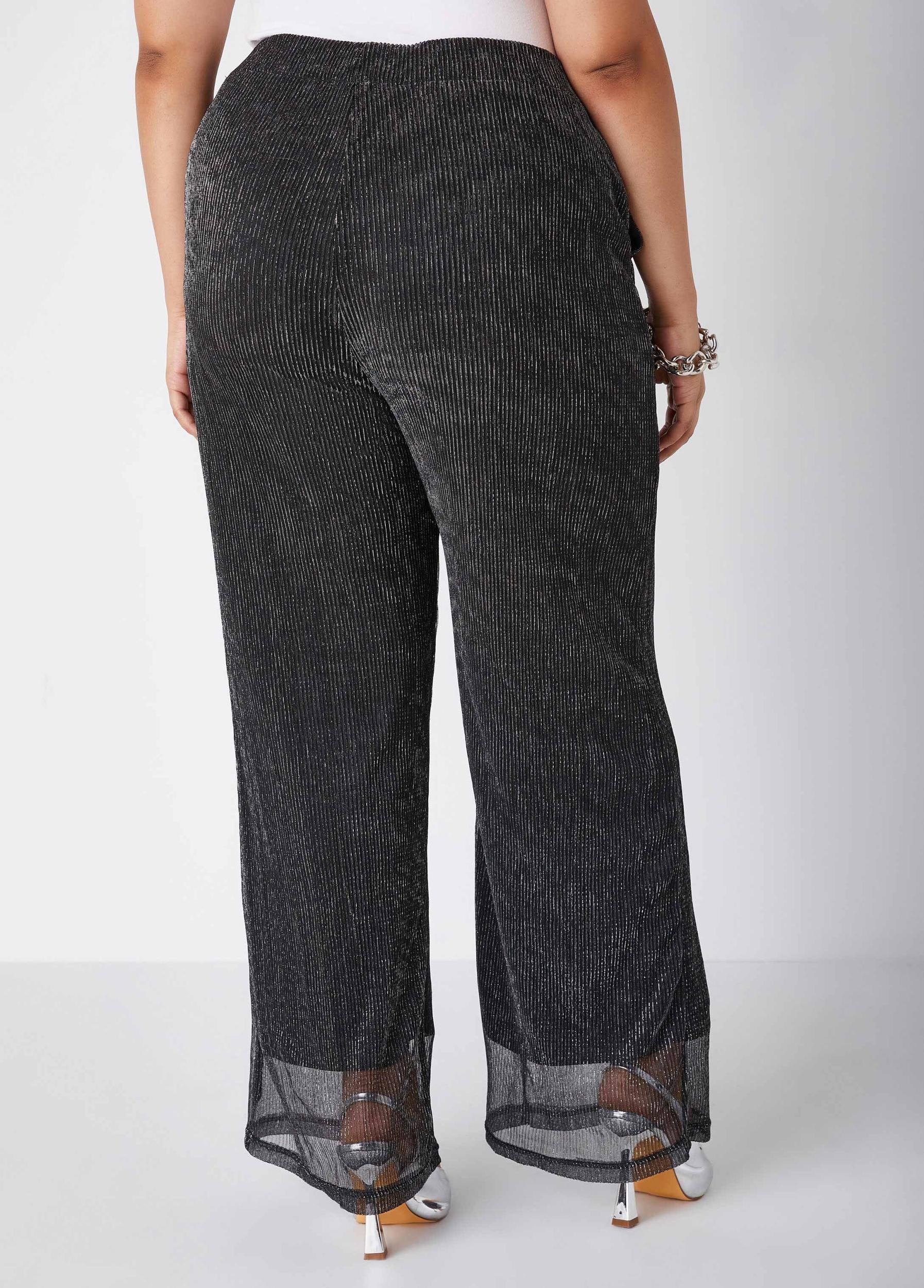 Lurex™ Mesh Straight Leg Pants Product Image