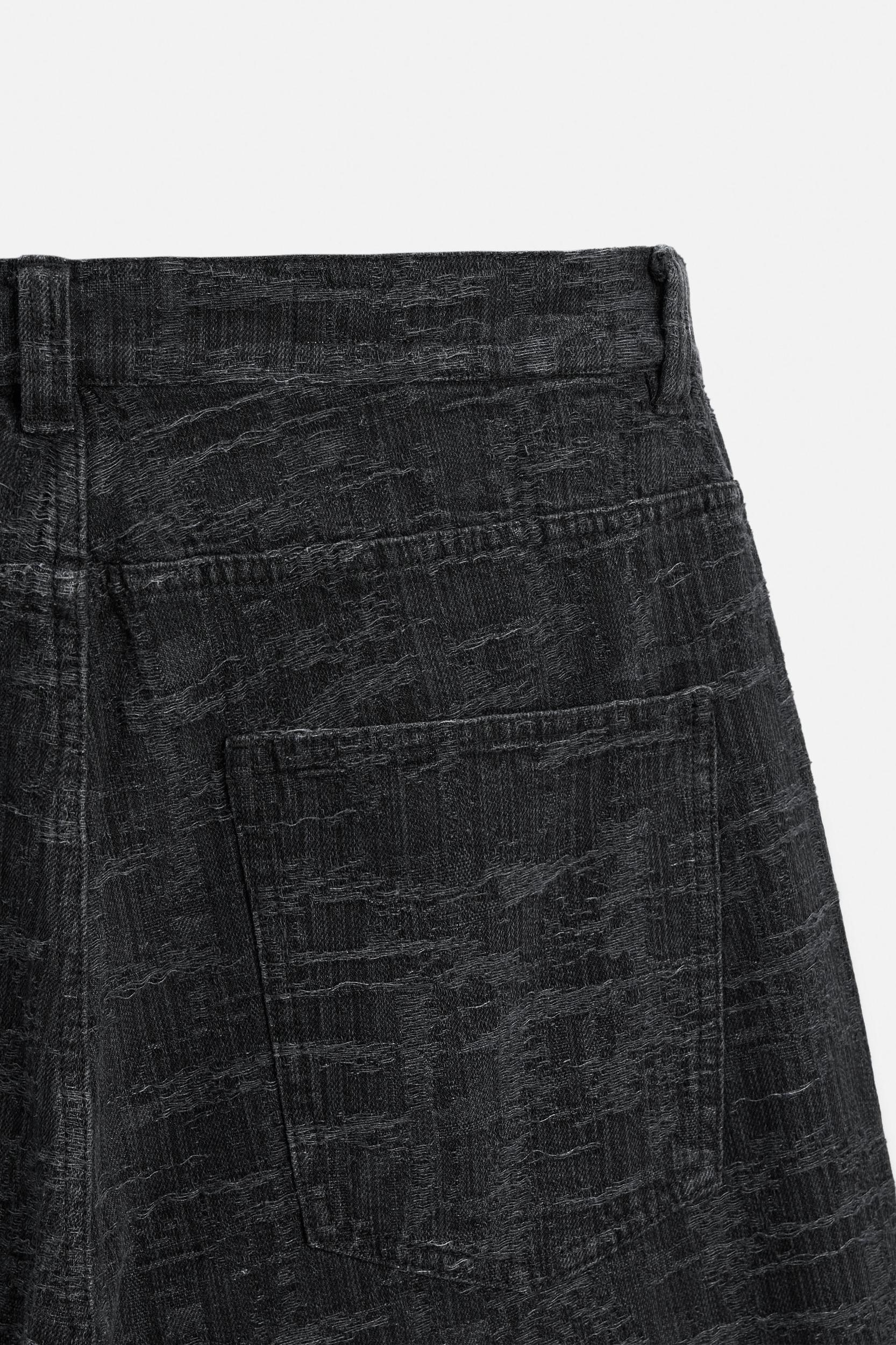 JACQUARD BAGGY FIT JEANS Product Image