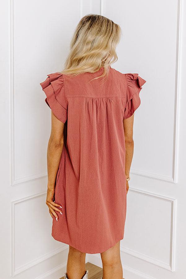 Town Square Kisses Shift Dress In Rustic Rose Product Image