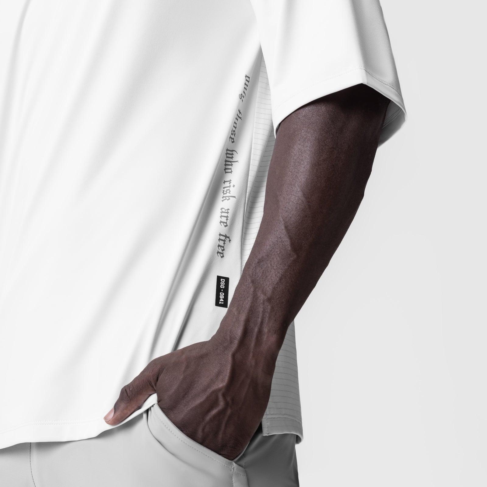 0841. 3D-Lite® 2.0 Lycra® 3/4-Sleeve Oversized Tee - White "OTWR" Product Image
