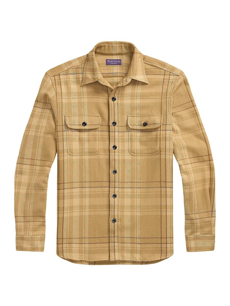 Mens Wool-Cashmere Plaid Shirt Product Image