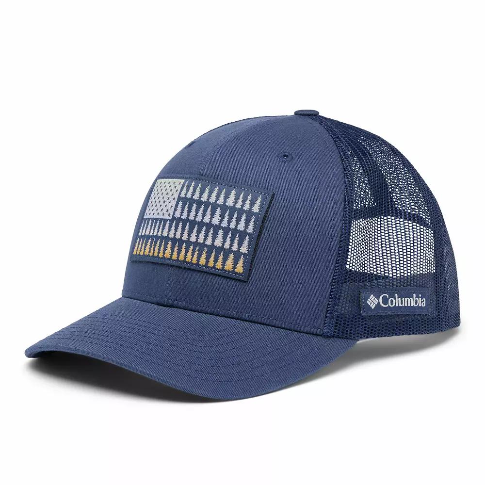 Men's Columbia Tree American Flag Mesh Snapback Cap, Nocturnal Product Image