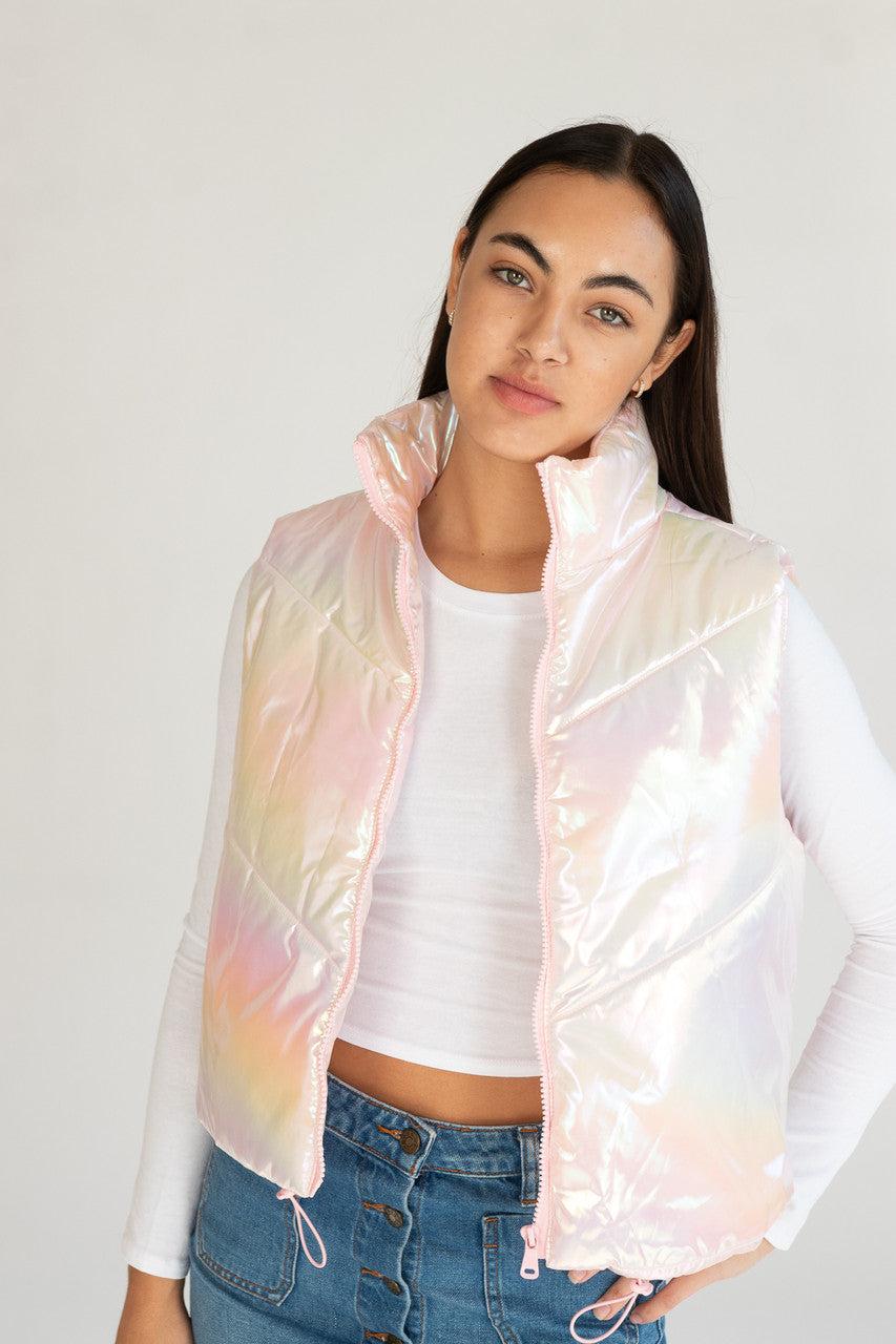 Iridescent Puffer Vest Product Image