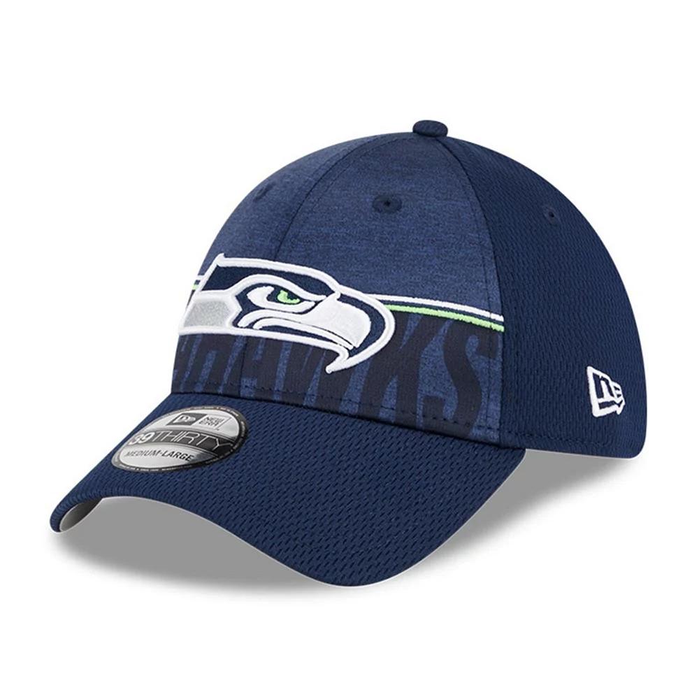 Men's New Era Navy Seattle Seahawks 2023 NFL Training Camp 39THIRTY Flex Fit Hat,  Product Image