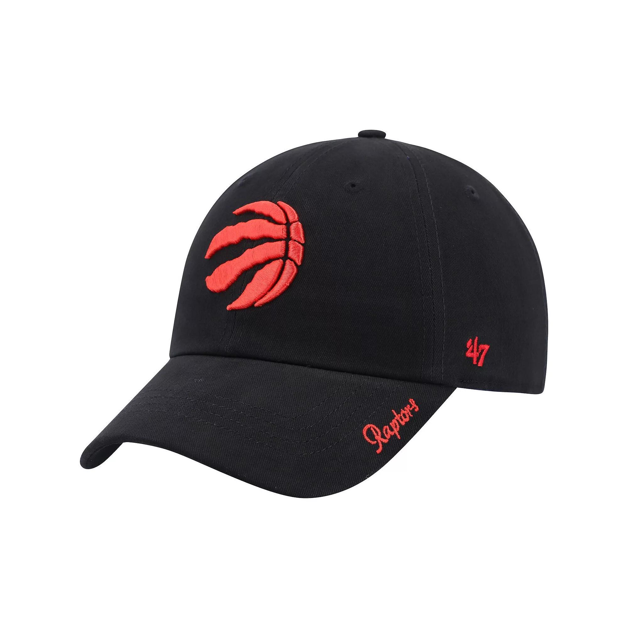 Women's '47 Black Toronto Raptors Miata Clean Up Logo Adjustable Hat, Rpt Black Product Image