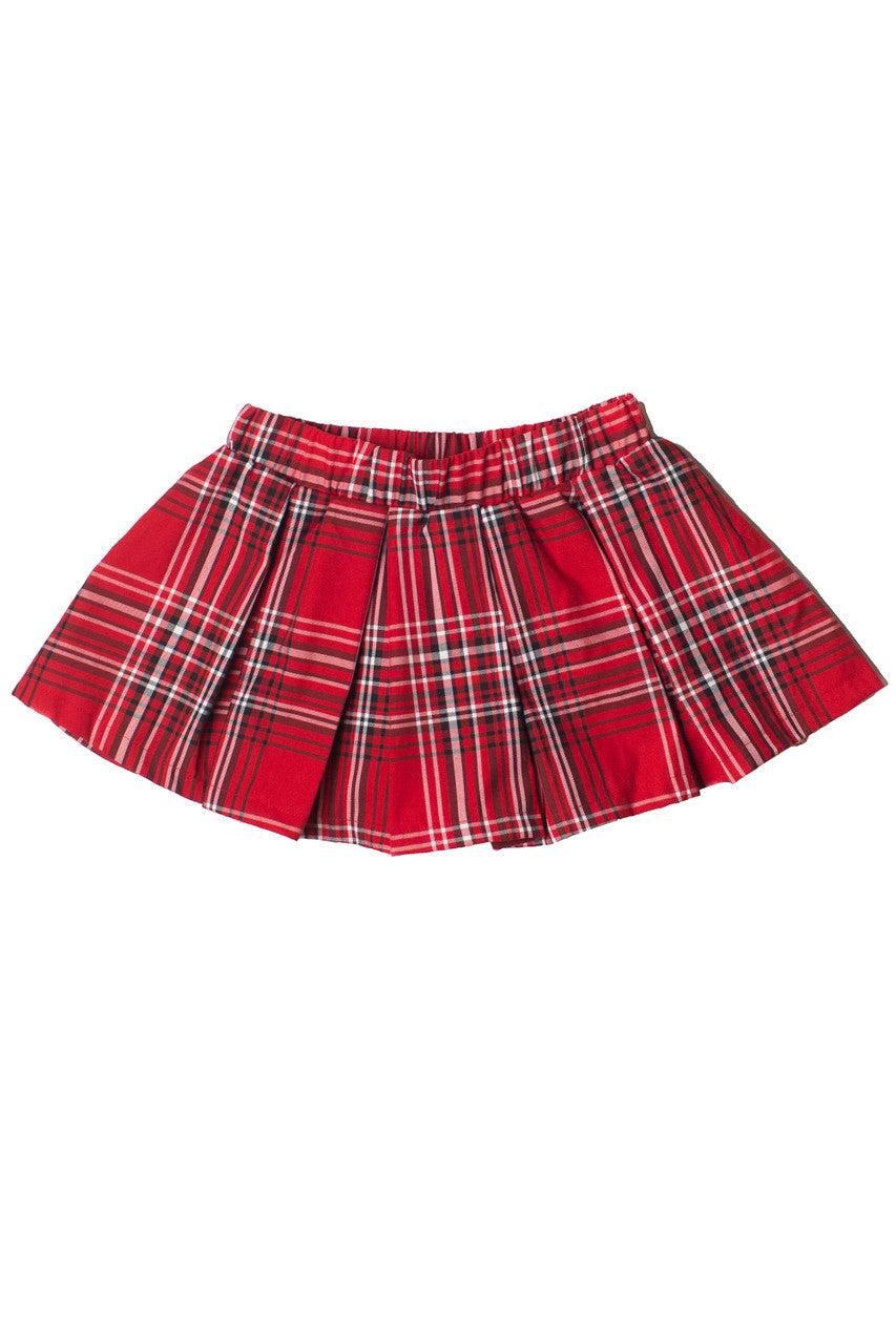 Pleated Plaid Mini Skort Product Image