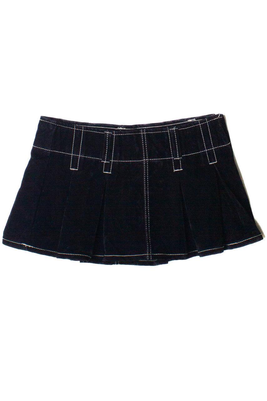 Low Rise Velvet Suede Mini Skort Product Image