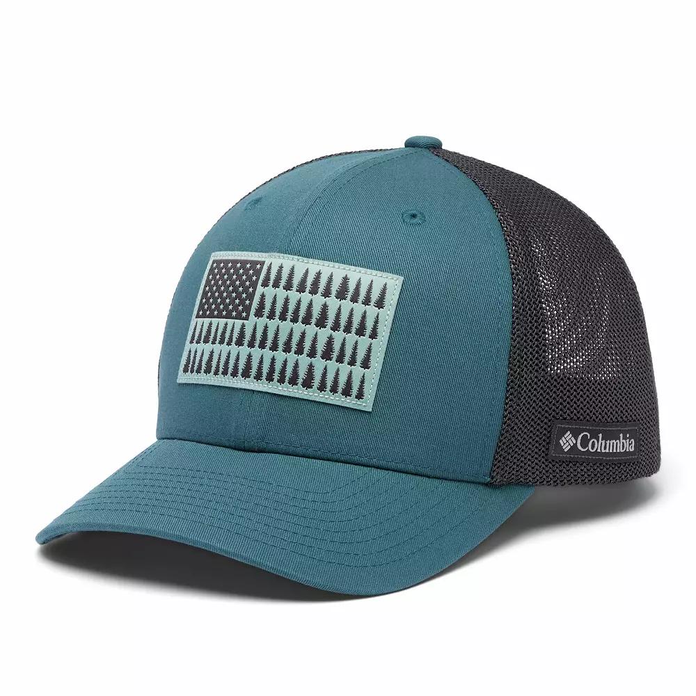 Men's Columbia FlexFit Mesh Tree Flag Fitted Cap,  Product Image