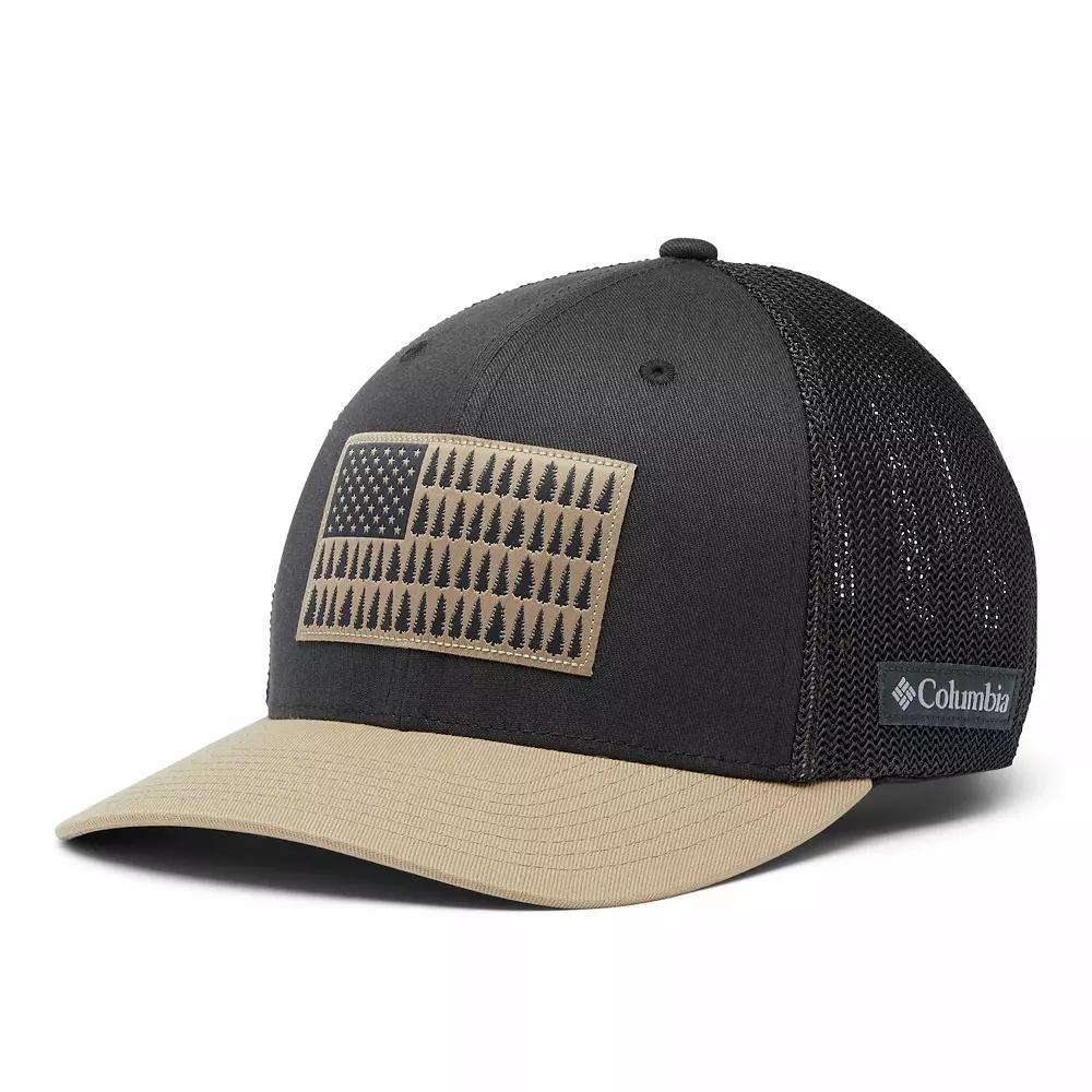 Men's Columbia FlexFit Mesh Tree Flag Fitted Cap,  Product Image