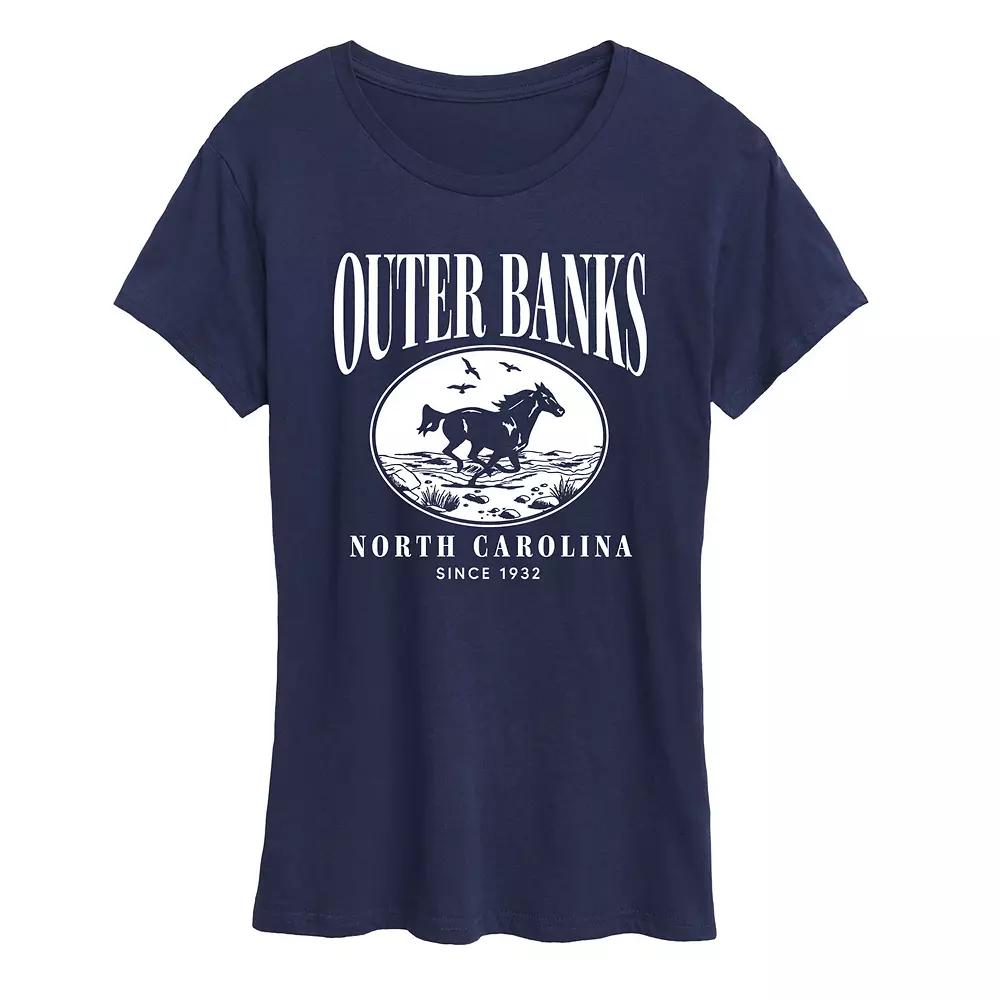 Women's Outer Banks Running Horse Graphic Tee,  Product Image