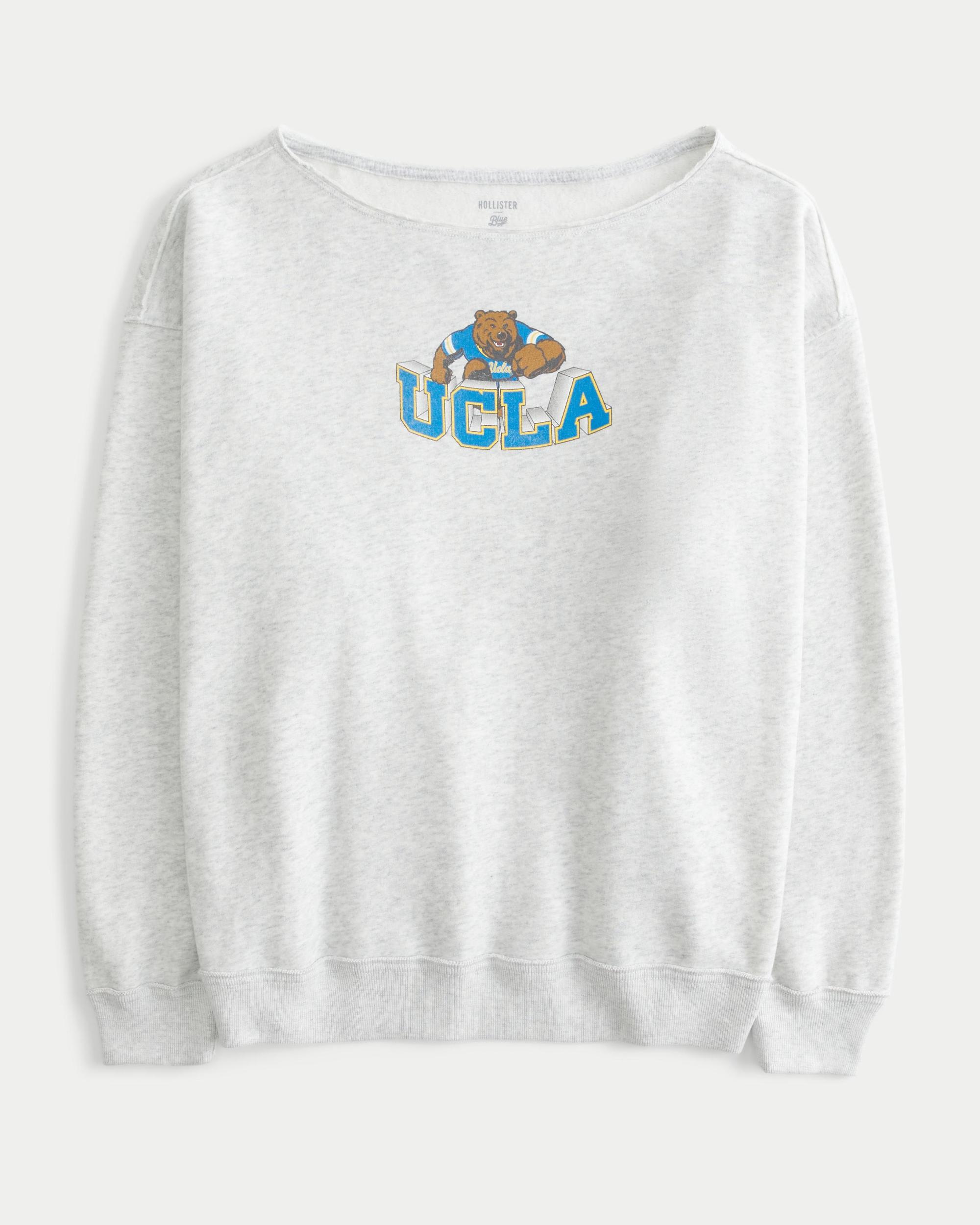 Oversized Off-the-Shoulder University of Miami  Graphic Sweatshirt Product Image