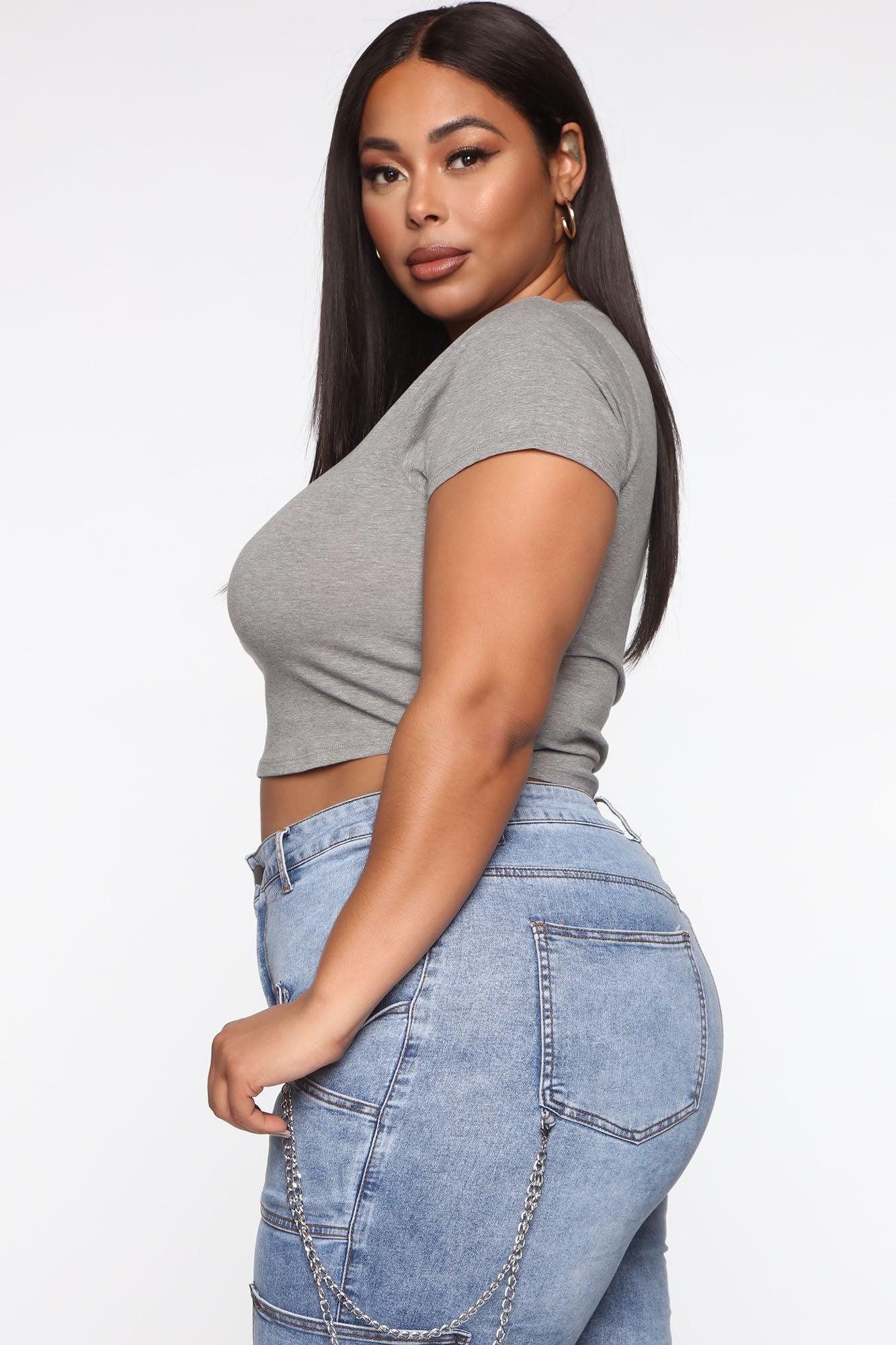 Robin Crop Top - Heather Grey Product Image