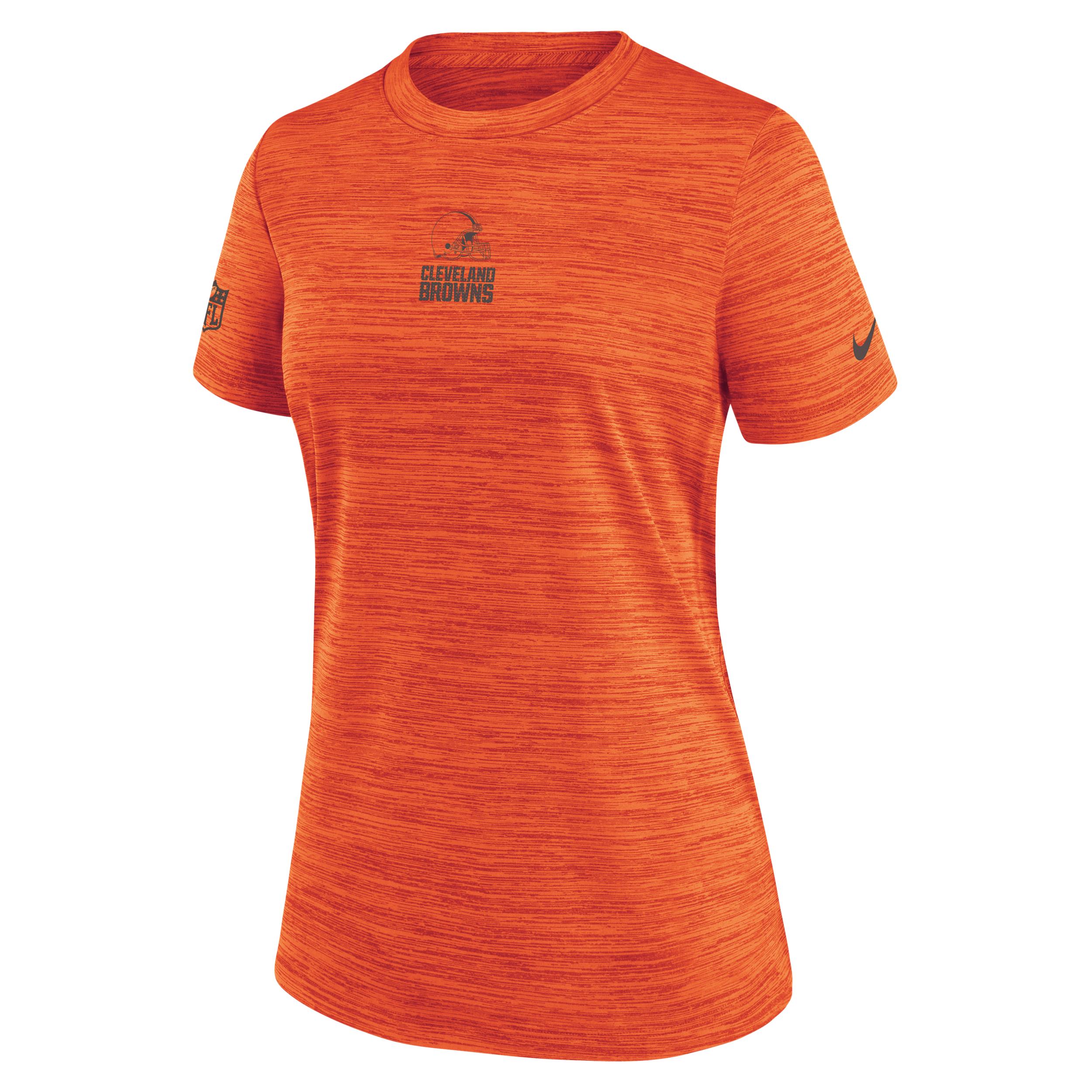 Cleveland Browns Sideline Team Issue Velocity Nike Womens Dri-FIT NFL T-Shirt | 03EY89L9I-P88 Product Image