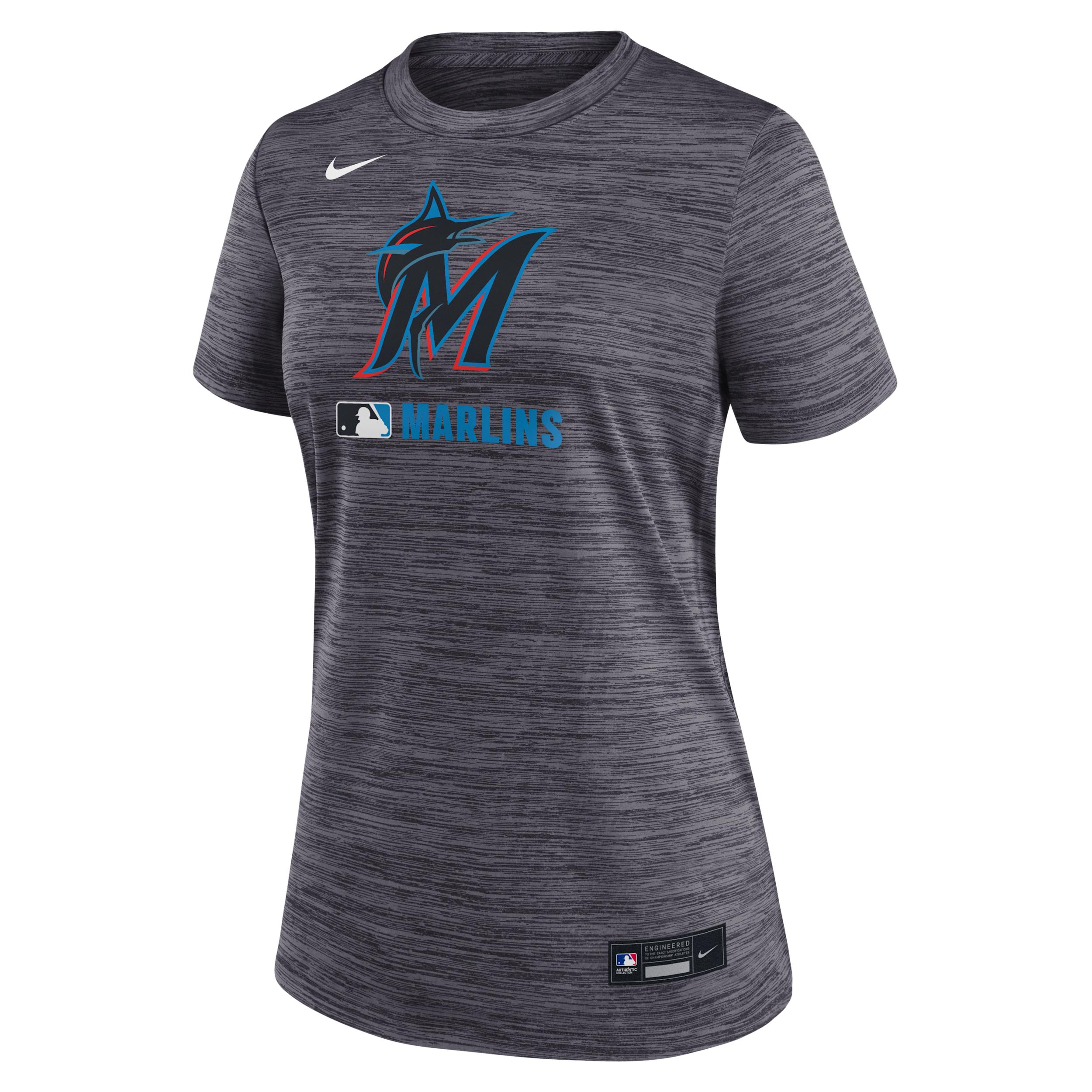 Washington Nationals Authentic Collection Velocity Nike Womens Dri-FIT MLB T-Shirt | 03EY62QWTL-WLZ Product Image