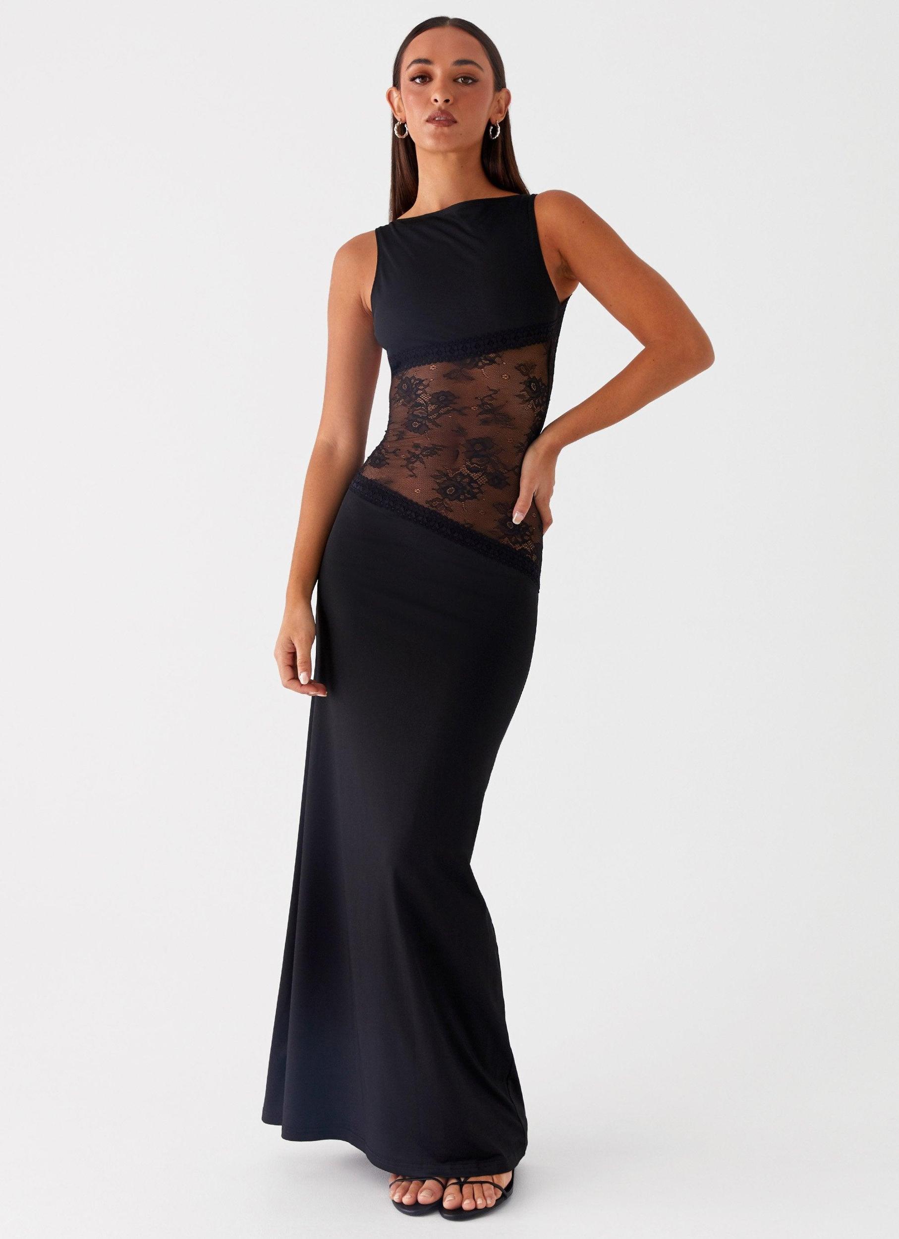 Lucinda Maxi Dress - Black Girls Product Image
