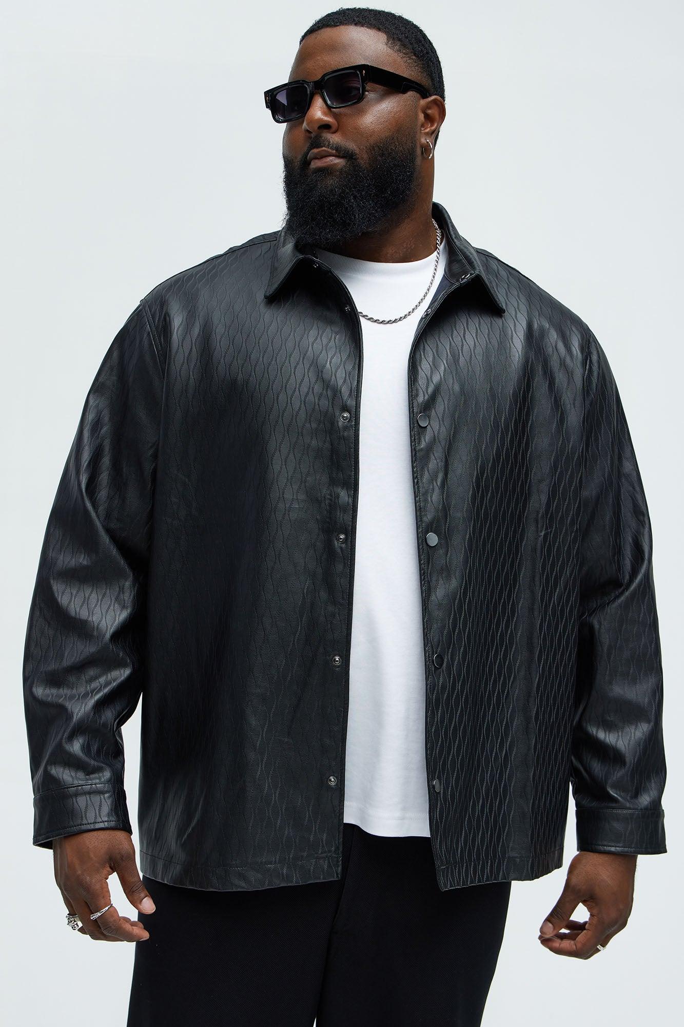 Cassidy Faux Leather Shirt - Black Product Image