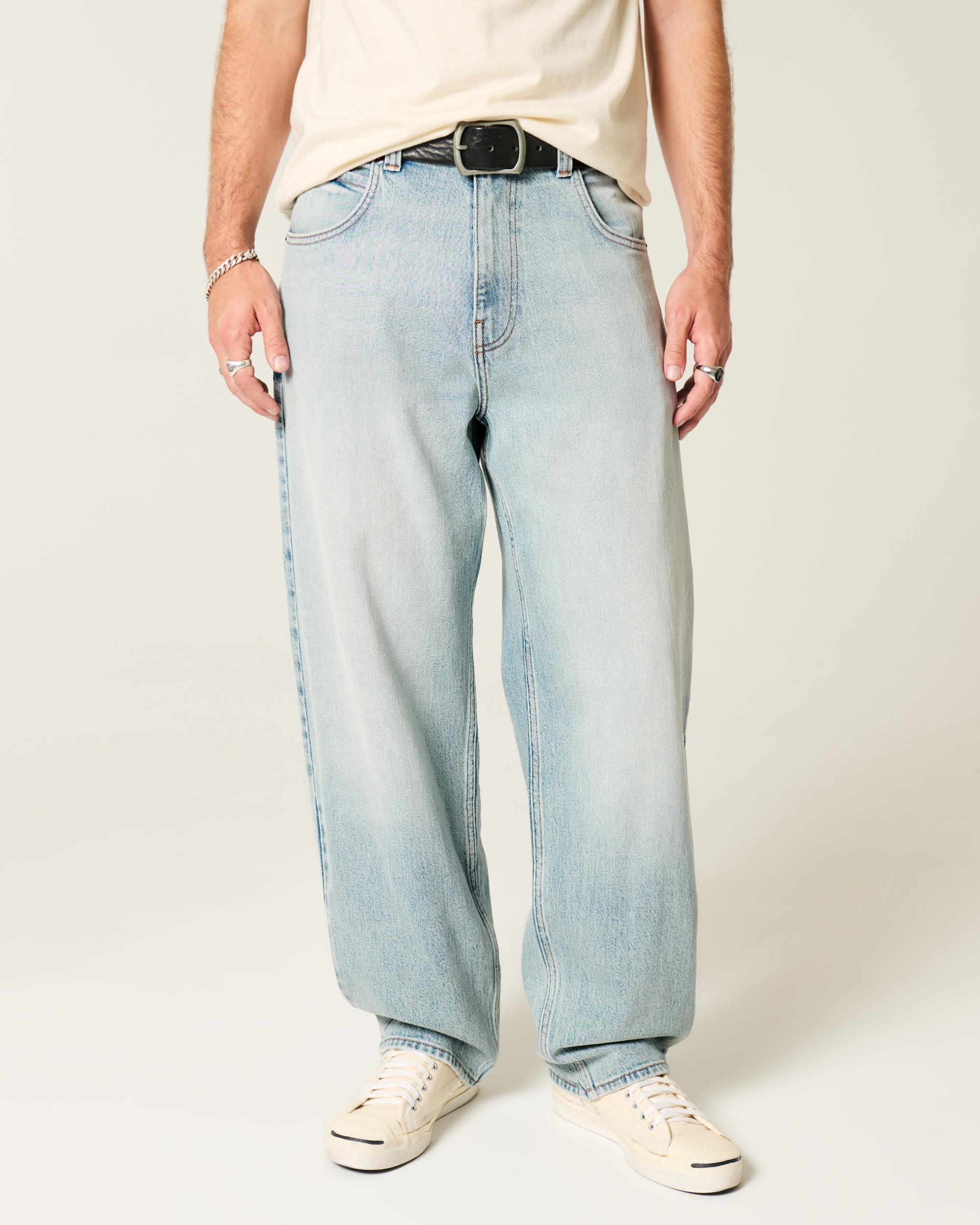 Light Wash Skater Baggy Jeans Product Image