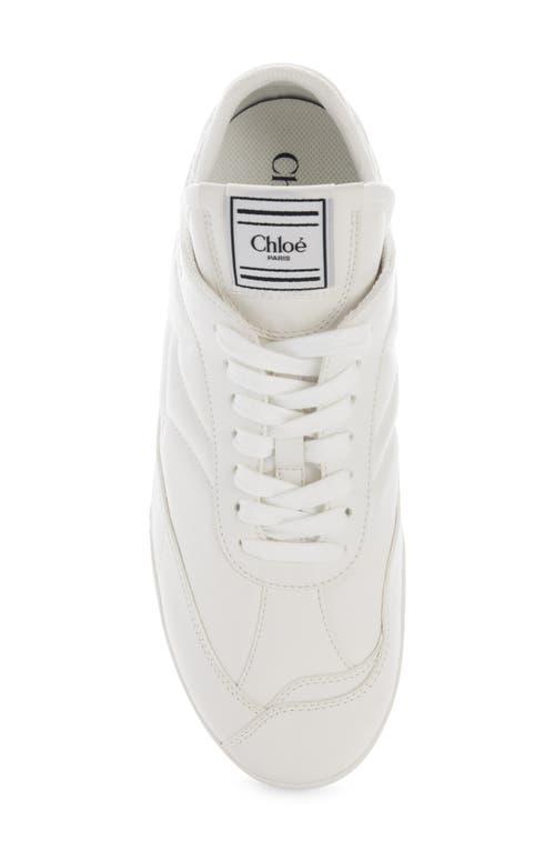 CHLOÉ Womens Chloe Kick Brand-patch Leather Low-top Trainers In White Product Image