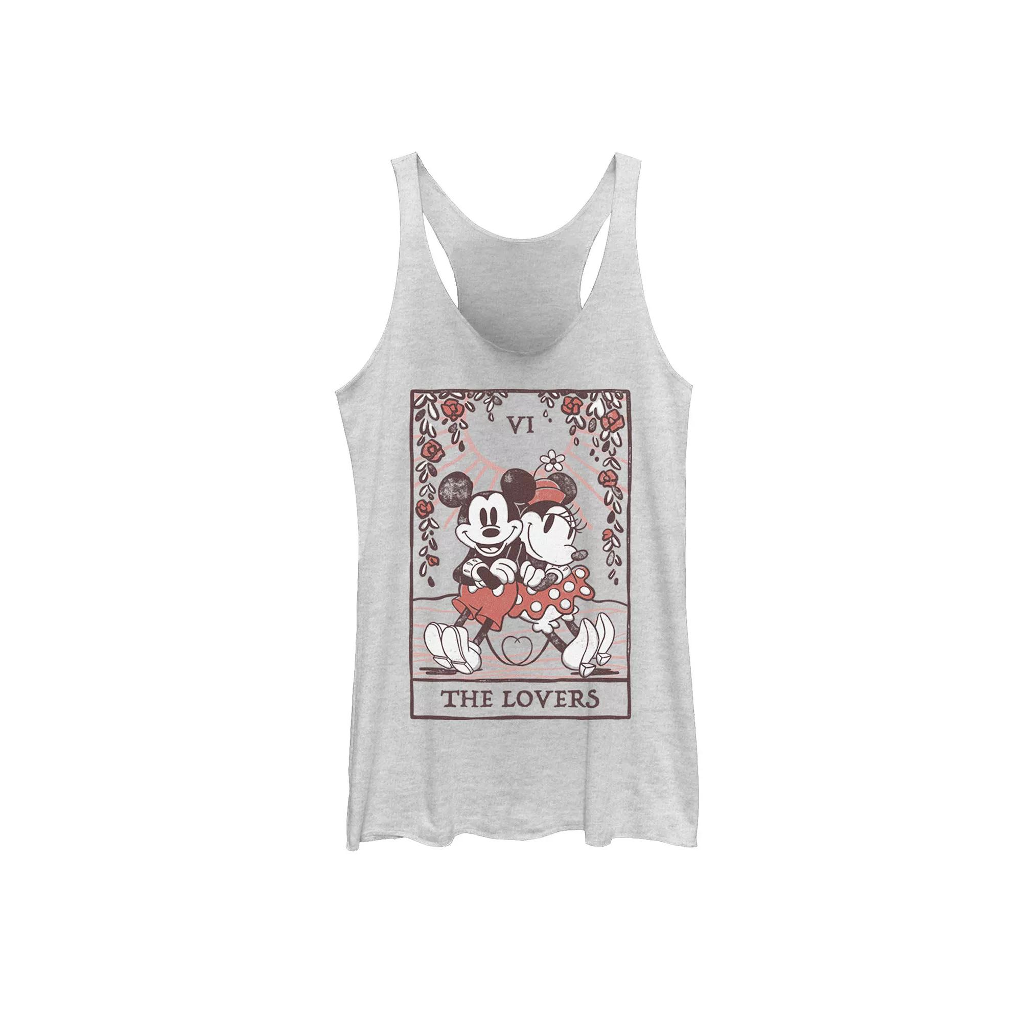 Disney's Mickey And Friends Mickey & Minnie Tarot Card Juniors' Racerback Graphic Tank Top, Girl's,  Product Image
