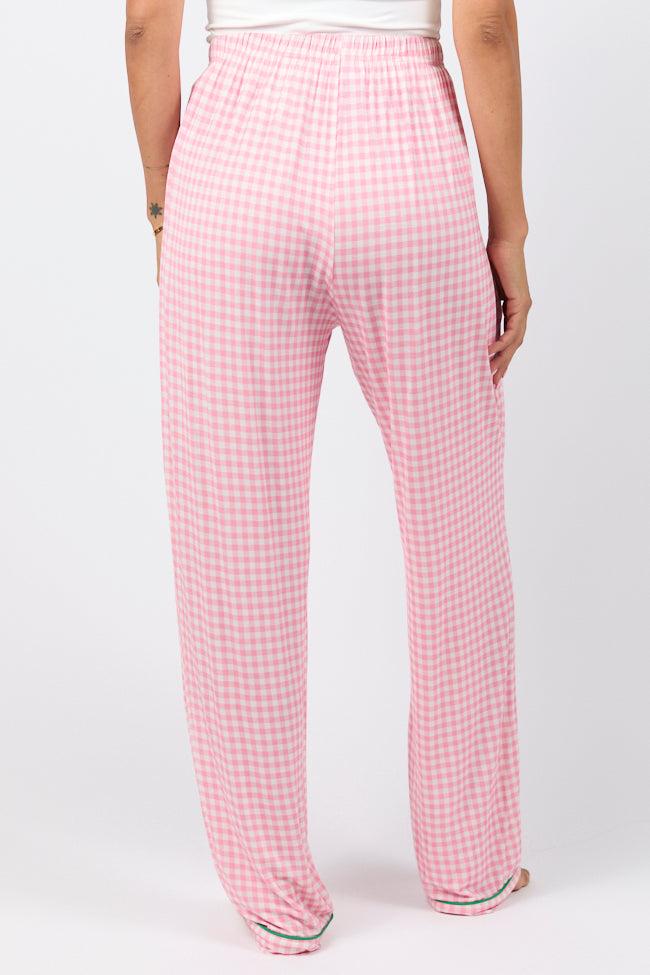 Good To Get Away Pink Gingham Pajama Pants FINAL SALE Product Image