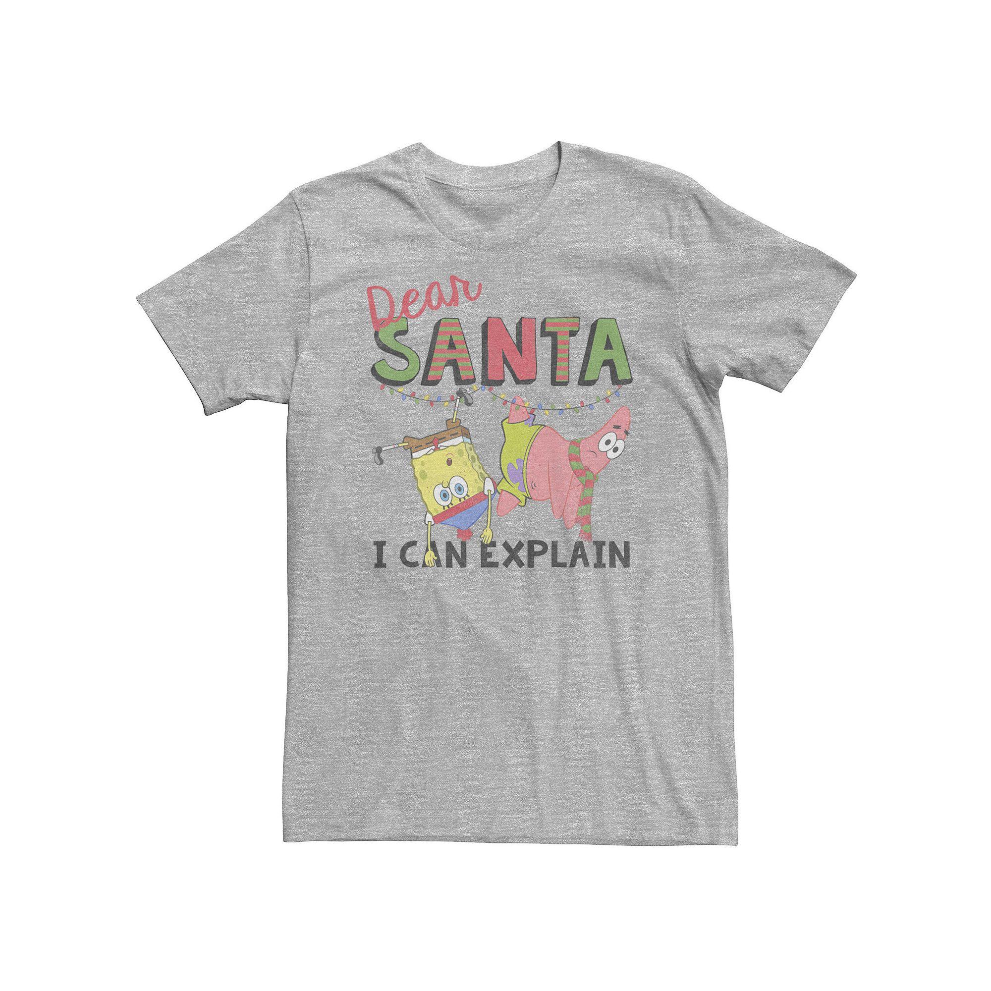 Big & Tall Nickelodeon SpongeBob SquarePants "Dear Santa I Can Explain" Tee, Boy's,  Product Image