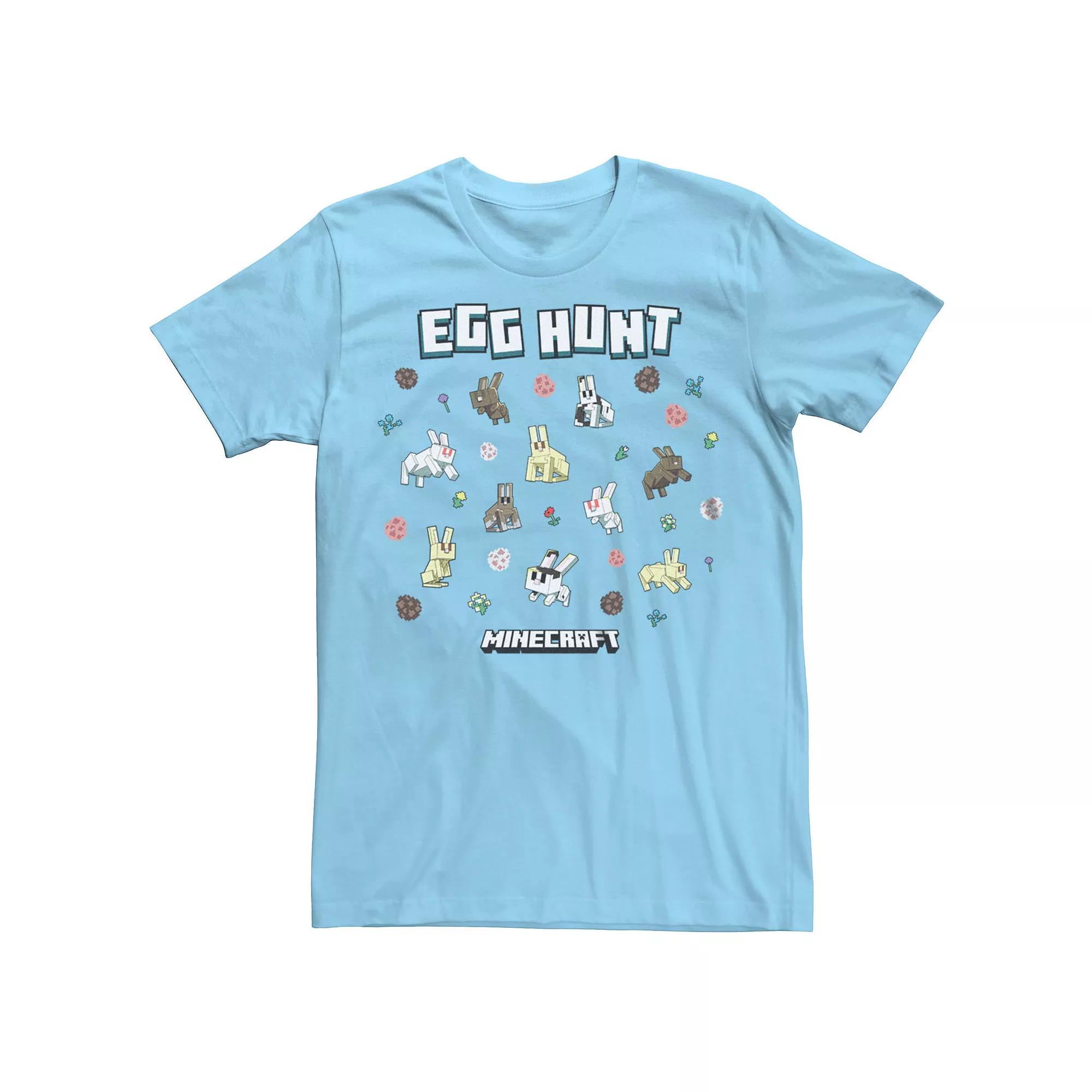 Men's Minecraft Easter Egg Hunt Rabbit Graphic Tee,  Product Image