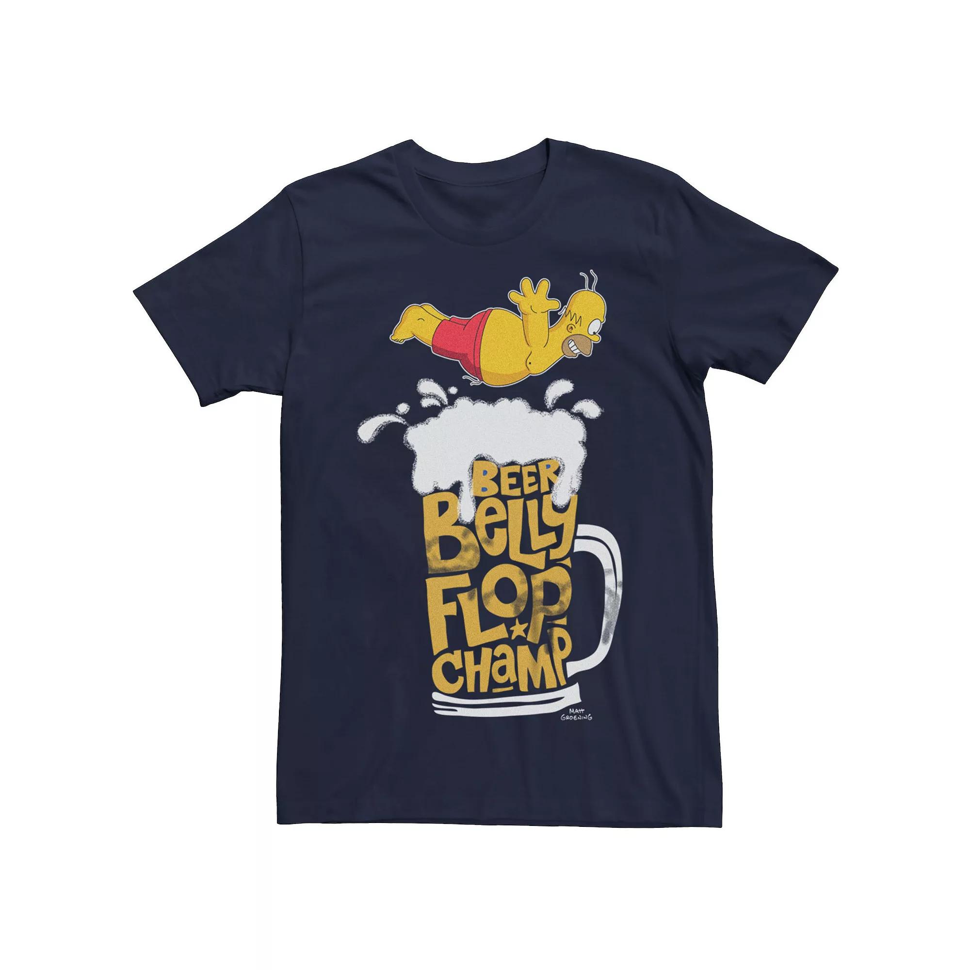 Men's The Simpsons Homer Beer Belly Champ Graphic Tee,  Product Image