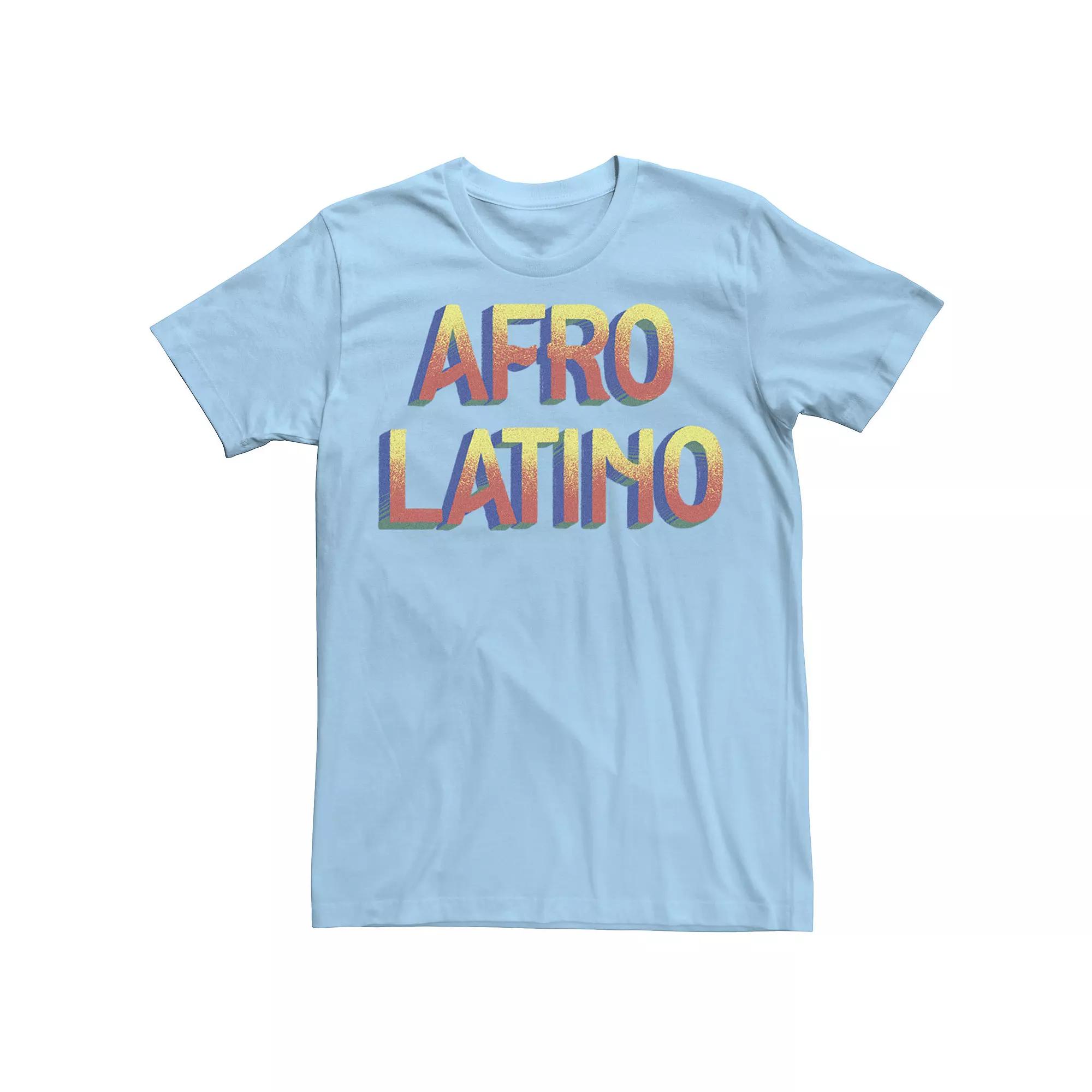 Men's Afro Latino Text Tee,  Product Image