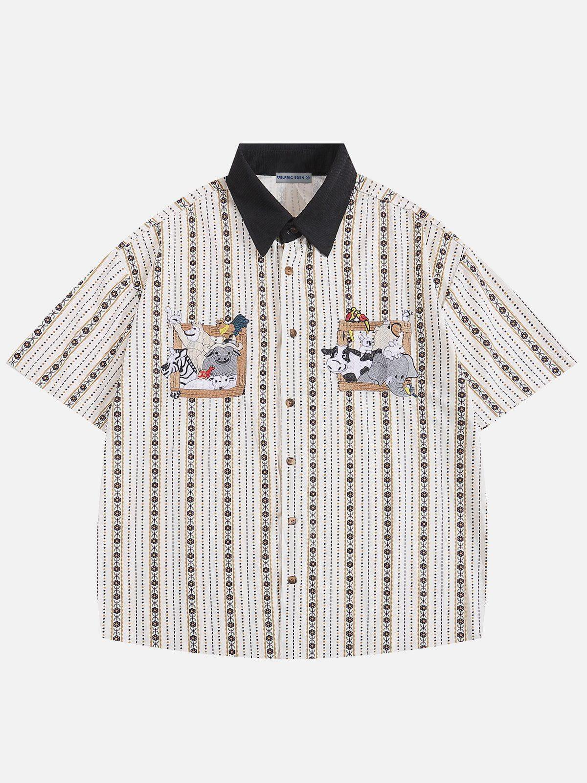 Aelfric Eden Embroidery Animal Shirt Product Image