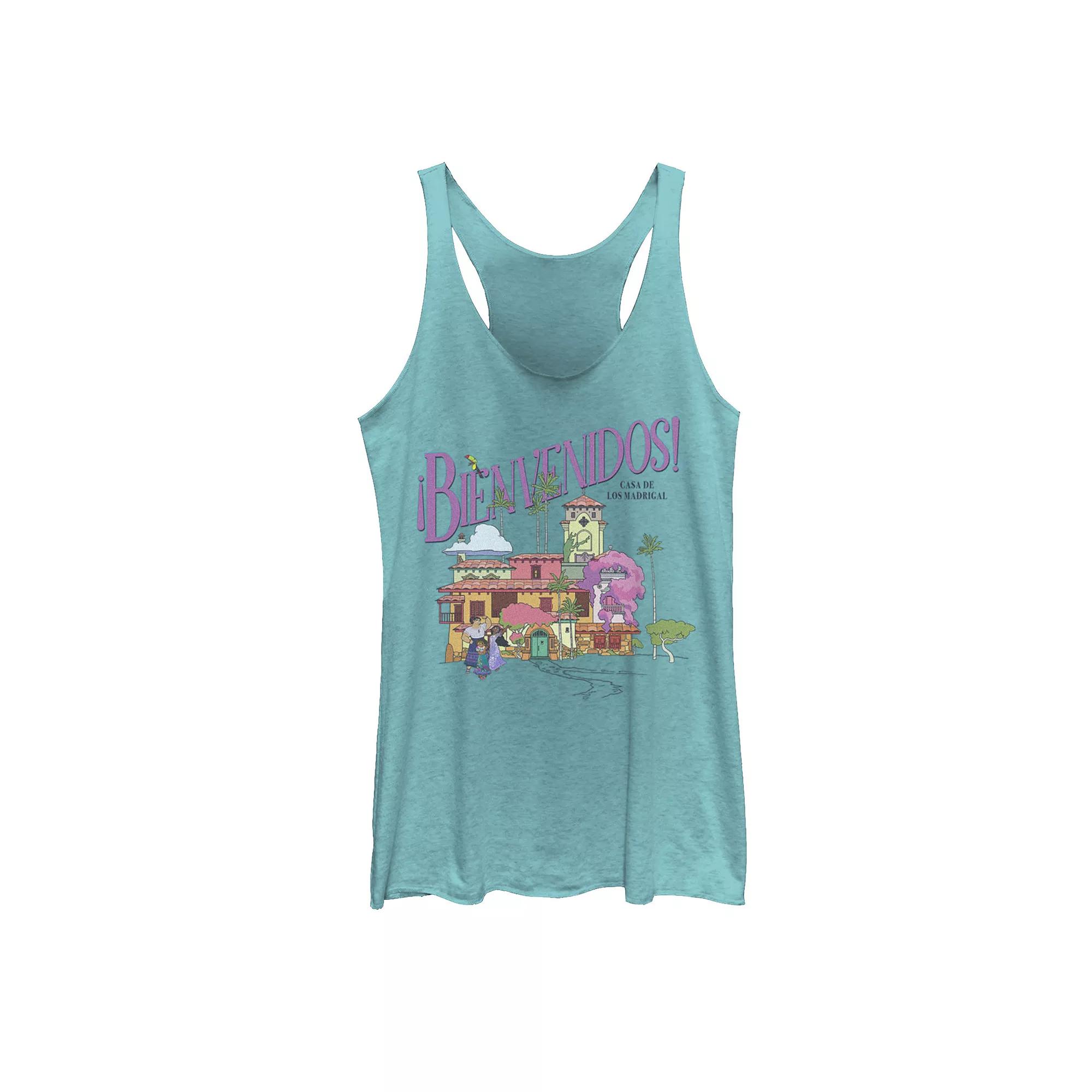 Disney's Encanto "Bienvenidos!" Destination Casa Juniors' Racerback Tank Top, Girl's, Size: XS, Tahiti Blue Product Image