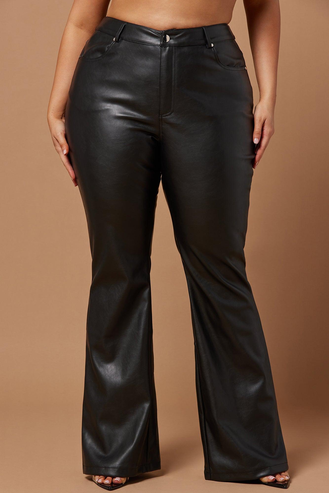 Presley Faux Leather Pant - Black Product Image