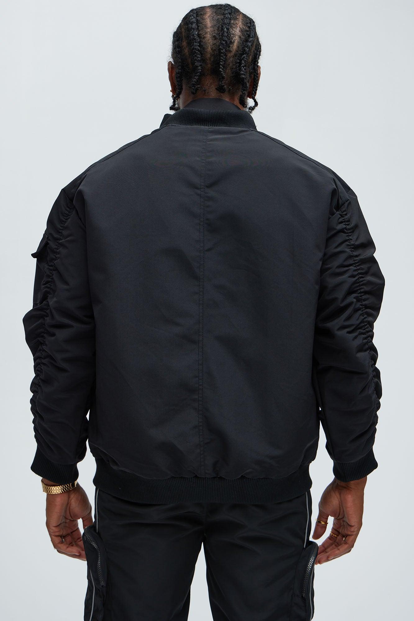 Cast A Line Mirage Vest Bomber Jacket - Black Product Image