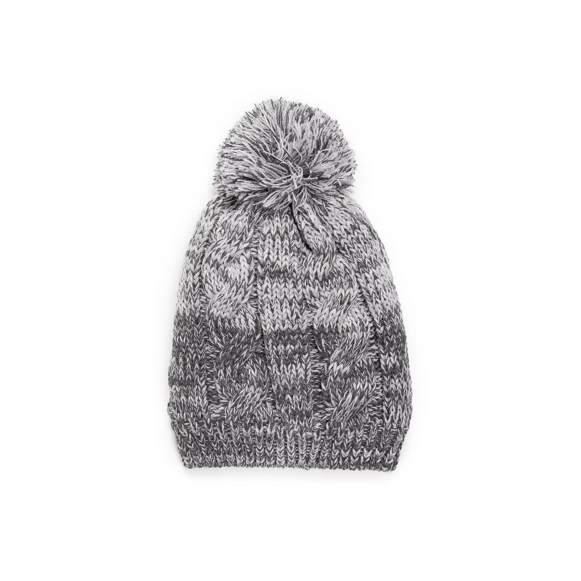 Women's MUK LUKS Heat Retainer Beanie, Medium Gray Grey Product Image