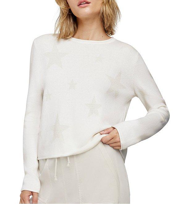 Splendid Stevie Knit Crew Neck Long Sleeve Star Sweater Product Image
