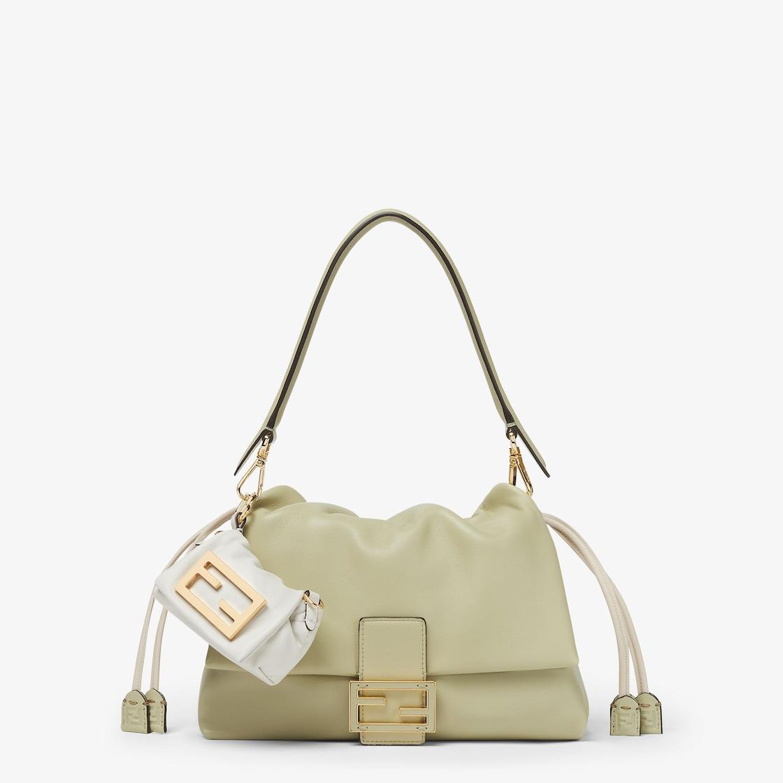 Mamma Baguette MediumSage green nappa leather bag Product Image