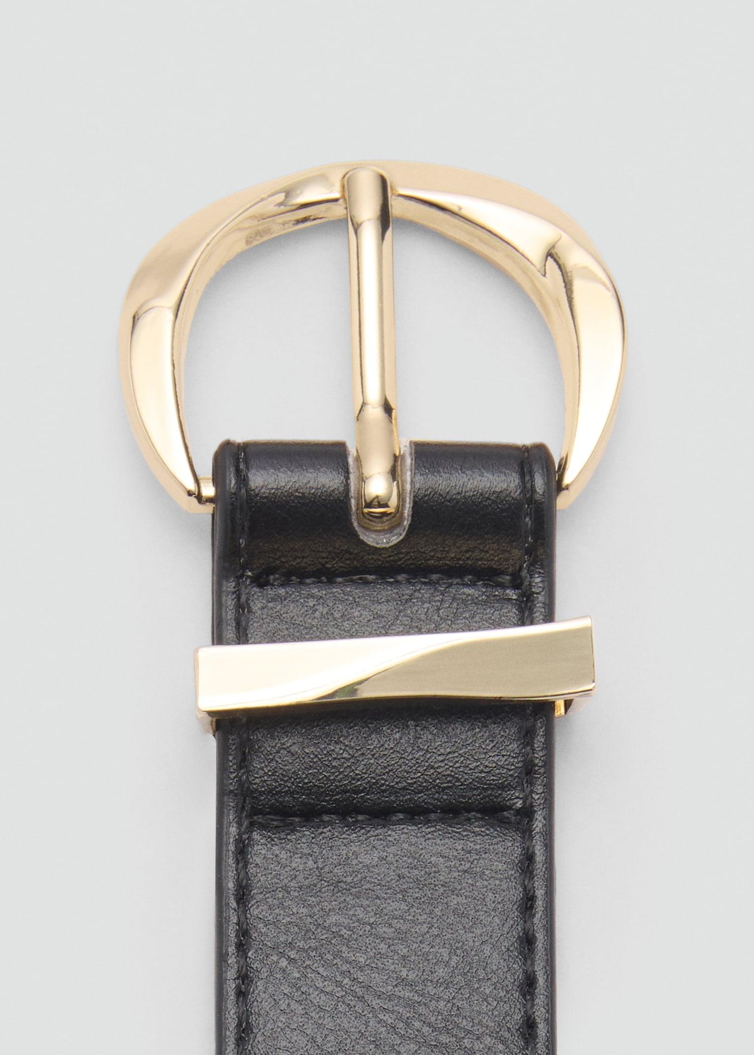 Oval buckle belt - Women | MANGO USA Product Image